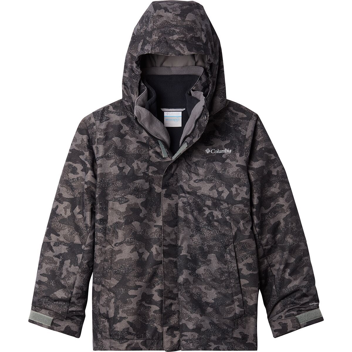Columbia Bugaboo II Interchange Parka - Boys' City Grey Camo Print/City Grey, XS