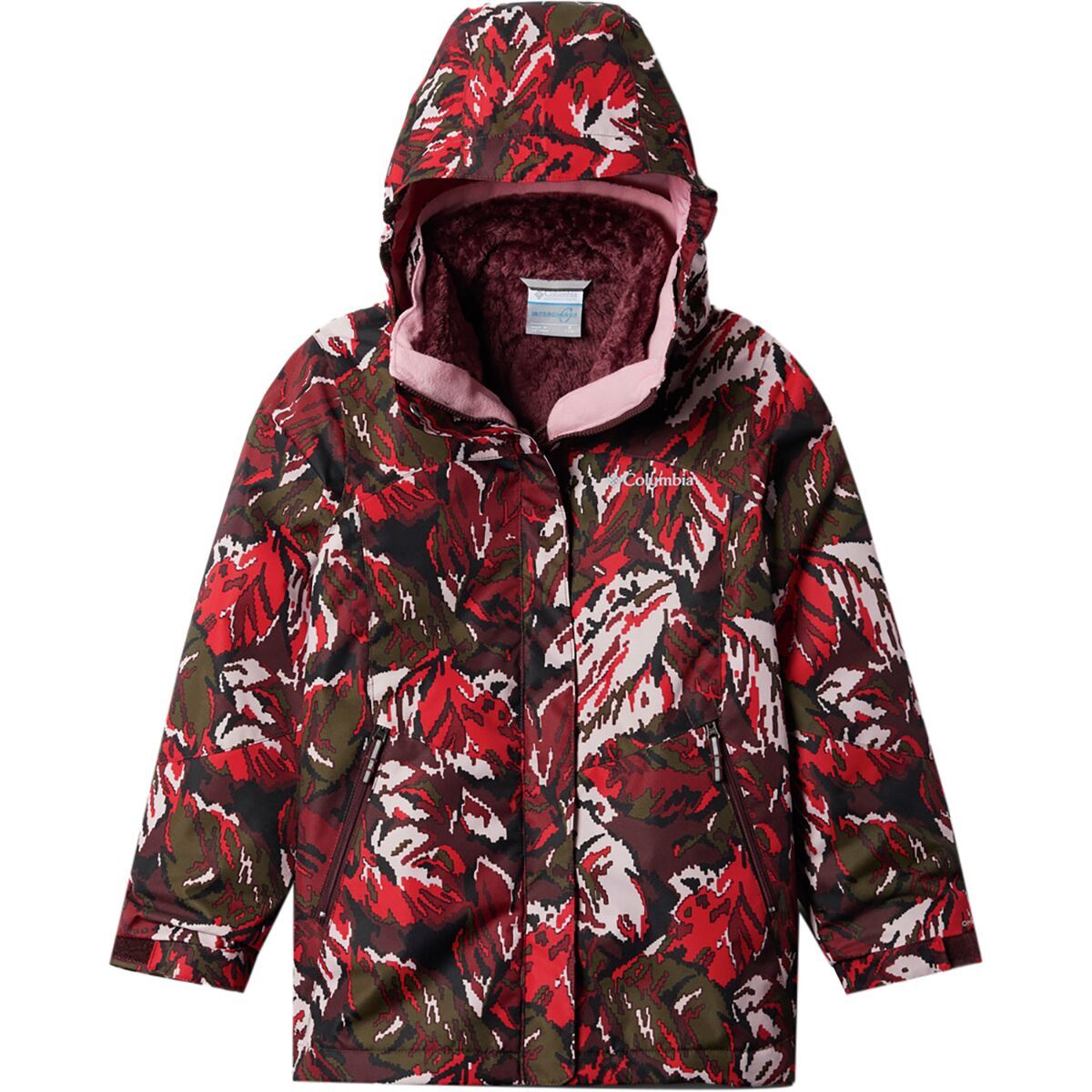 Columbia Bugaboo II Interchange Parka - Girls' Malbec Leafscape Print, XS