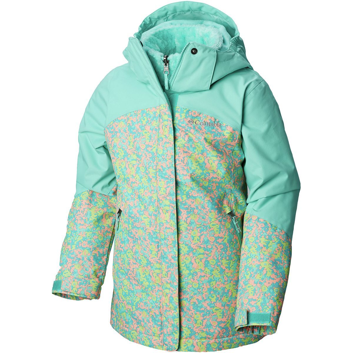 Columbia Bugaboo II Interchange Parka - Girls' Tiki Pink Floral Print, XXS