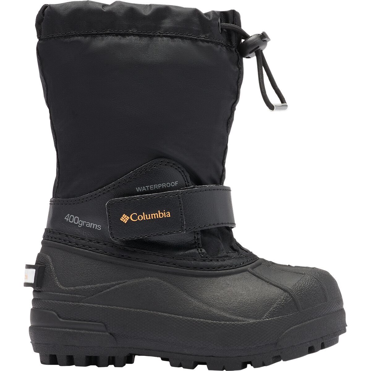 Columbia Powderbug Forty Boot - Girls' Black/Orange Blast, 11.0