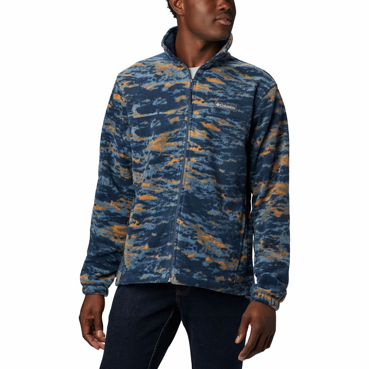 Columbia Steens Mountain Print Fleece Jacket - Men's Collegiate Navy Texture Camo, XL