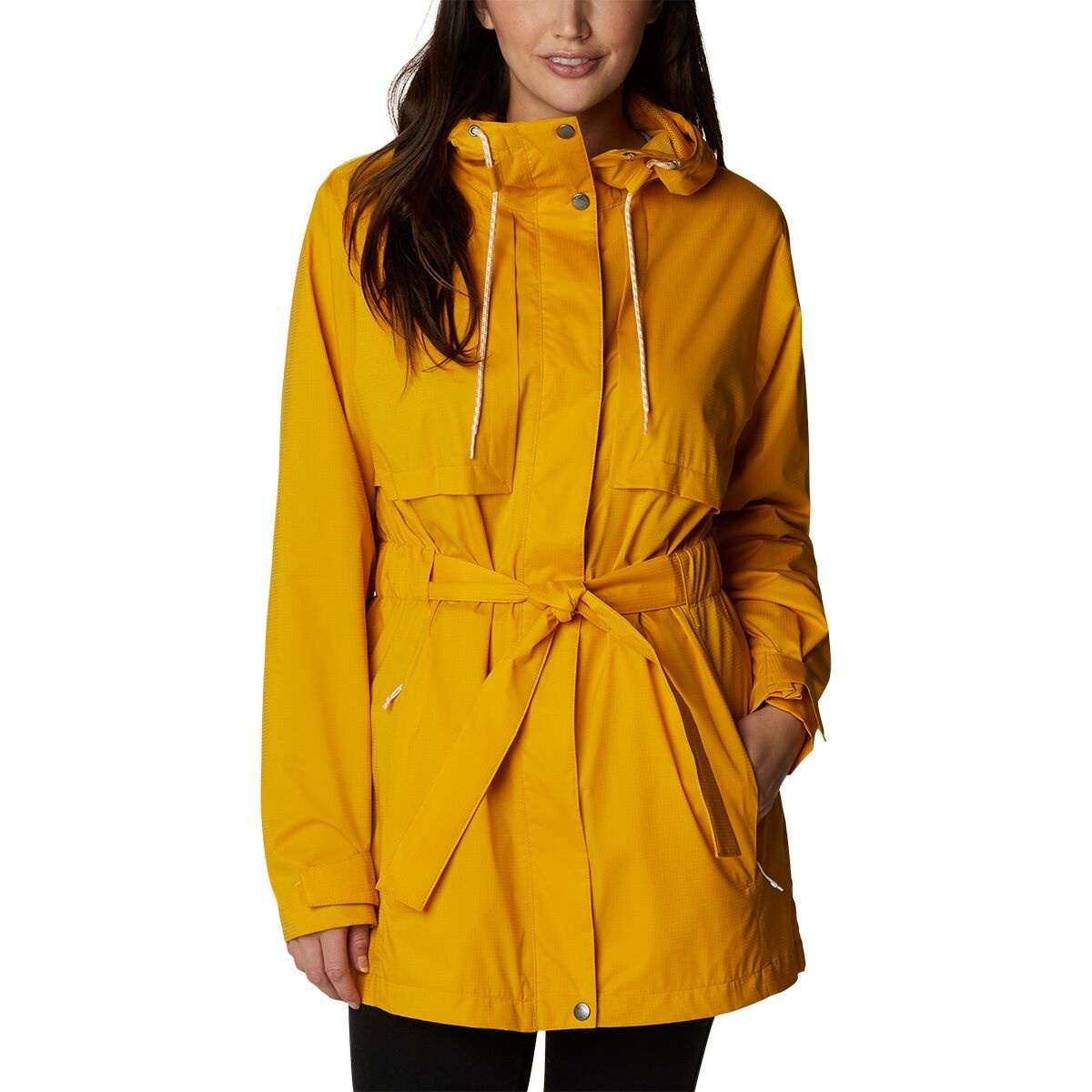 Columbia Pardon My Trench Rain Jacket - Women's Bright Gold, XS
