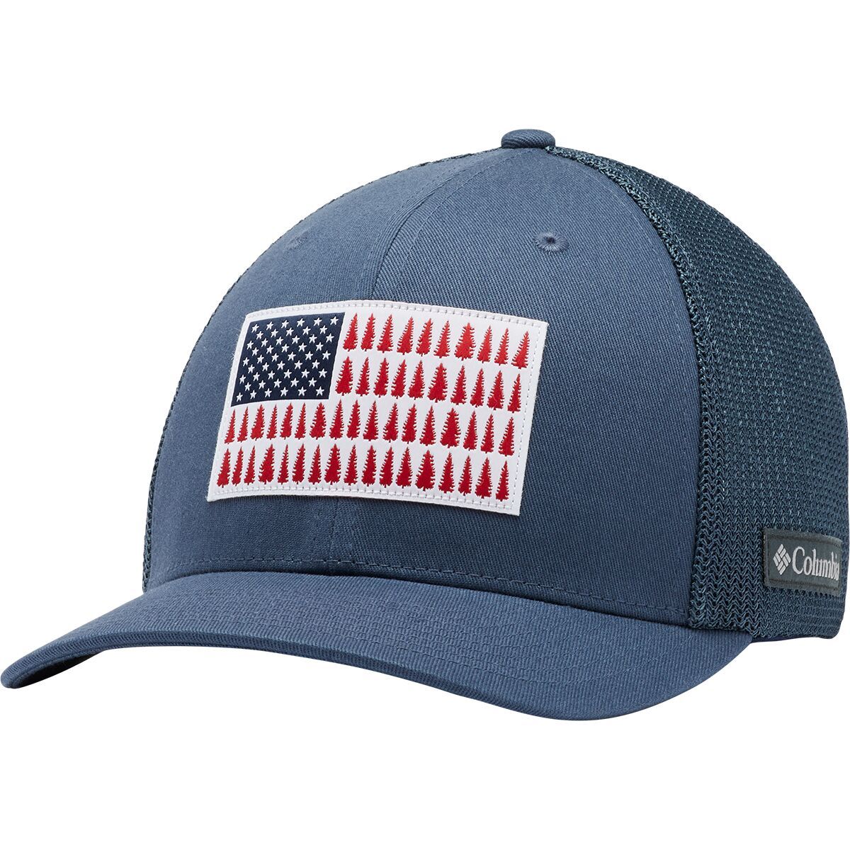 Columbia Mesh Tree Flag Trucker Hat Dark Mountain, XXL