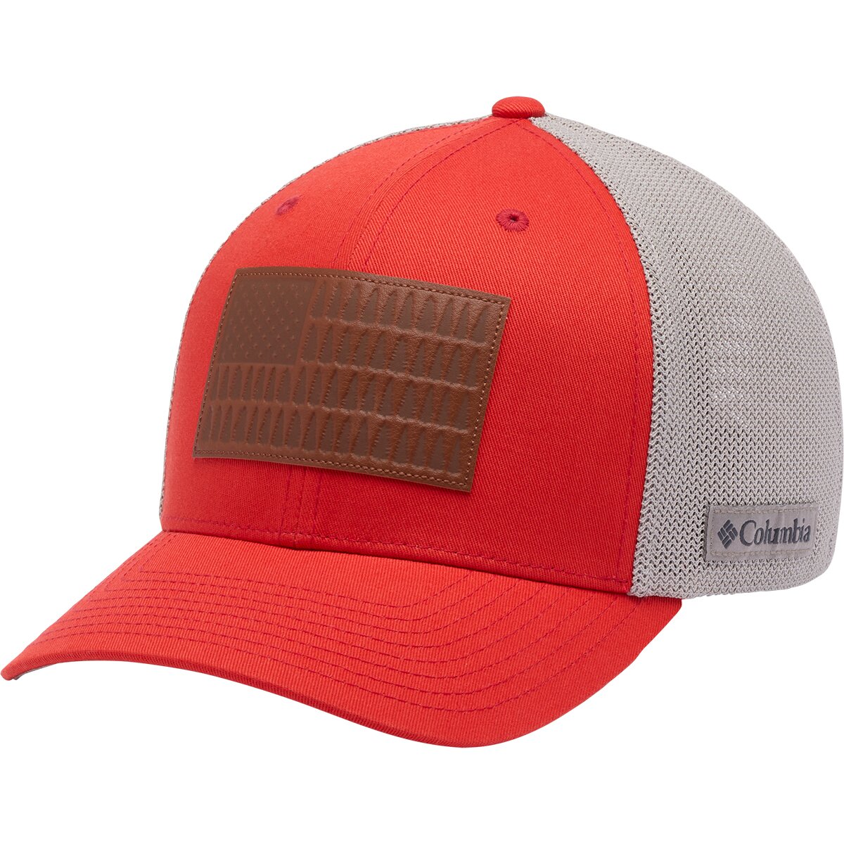 Image of Columbia Mesh Tree Flag Trucker Hat Super Sonic, XXL