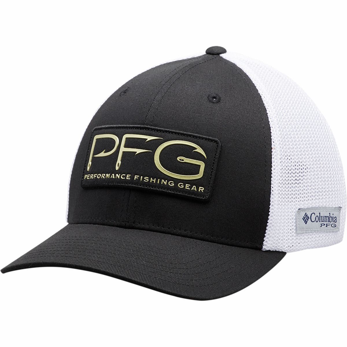 Columbia PFG Mesh Hooks Trucker Hat Black/Gold, XXL