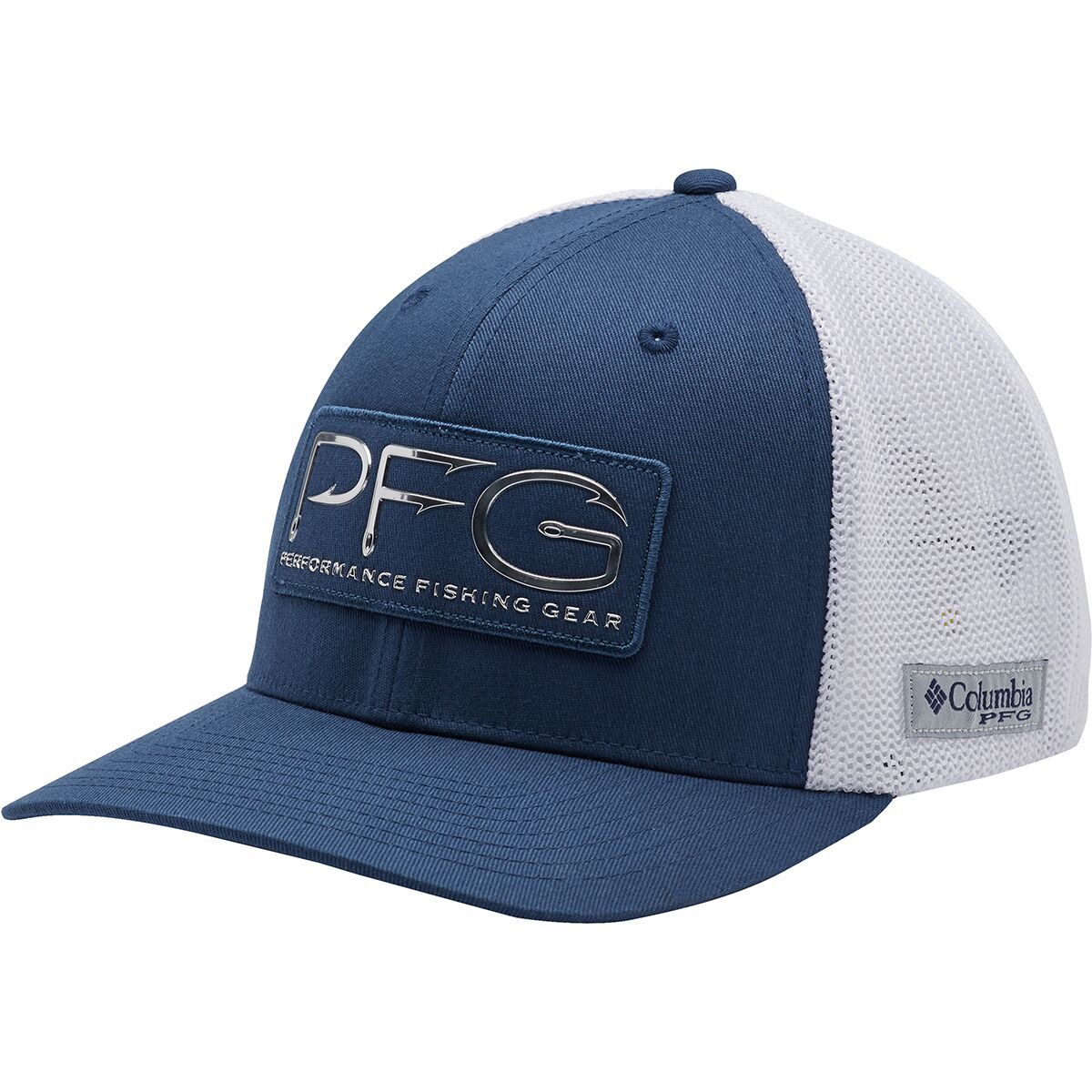 Image of Columbia PFG Mesh Hooks Trucker Hat Carbon/Silver, S/M