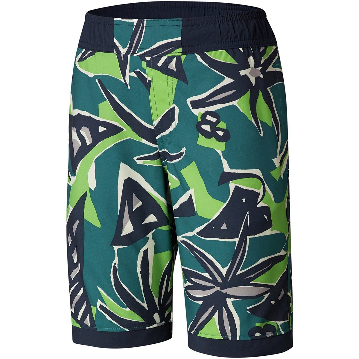 Columbia Sandy Shores Boardshort - Boys' Cyber Green Palms, S