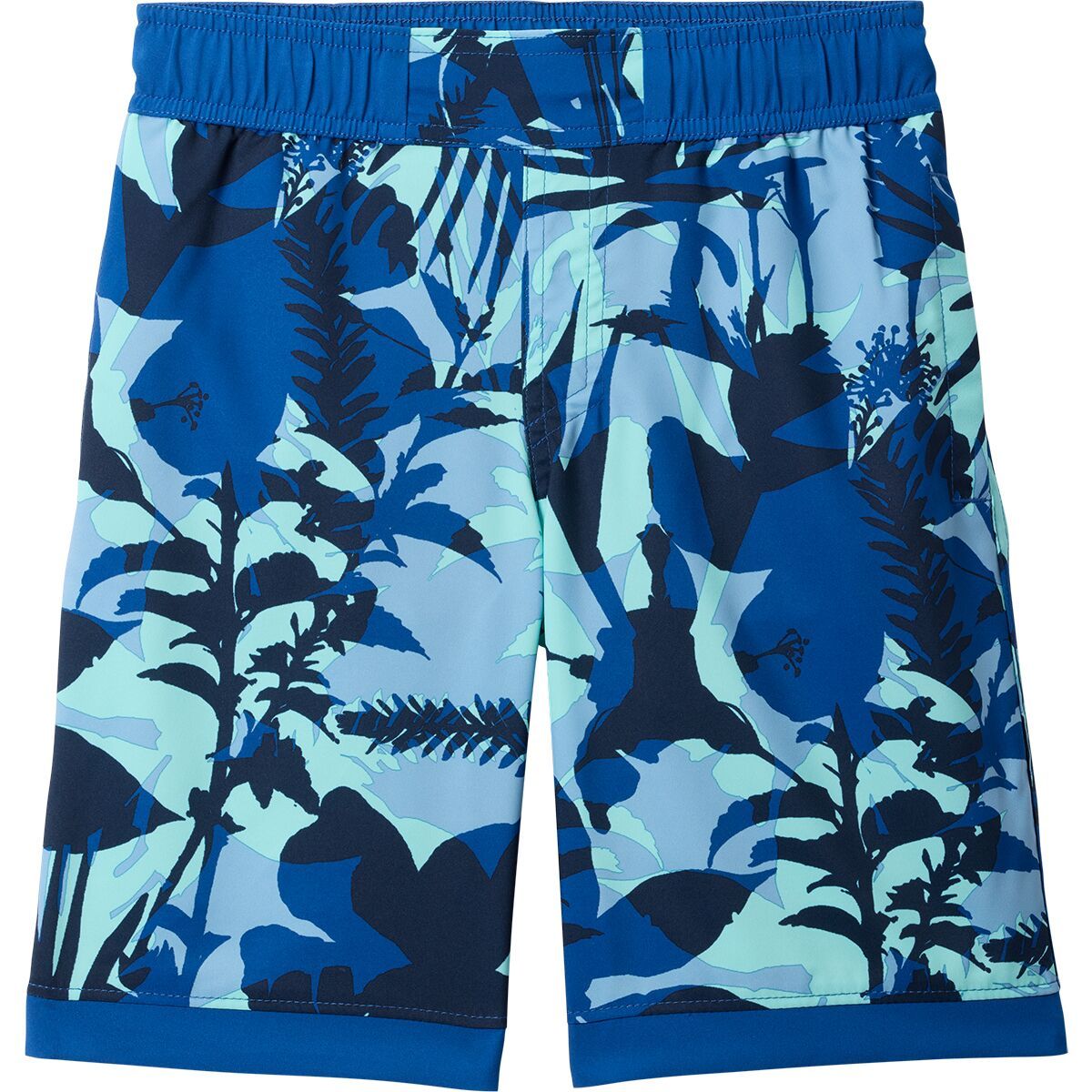 Image of Columbia Sandy Shores Boardshort - Boys' Mountain Blue Botaniflage/Mountain Blue, XS