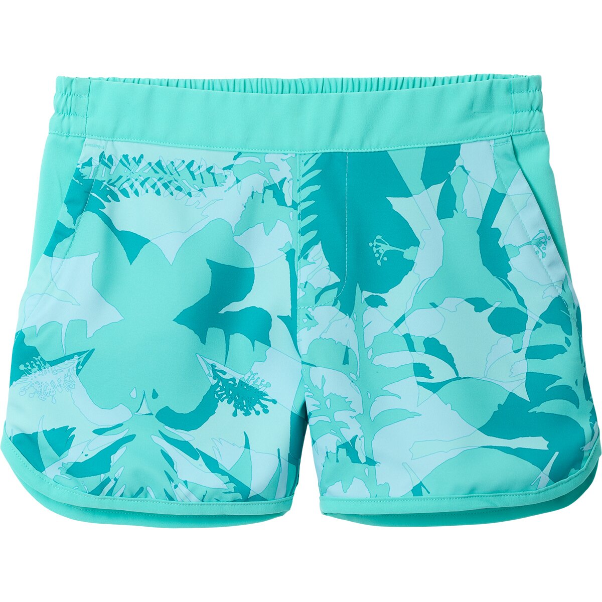 Image of Columbia Sandy Shores Boardshort - Girls' Dolphin Botaniflage/Dolphin, S