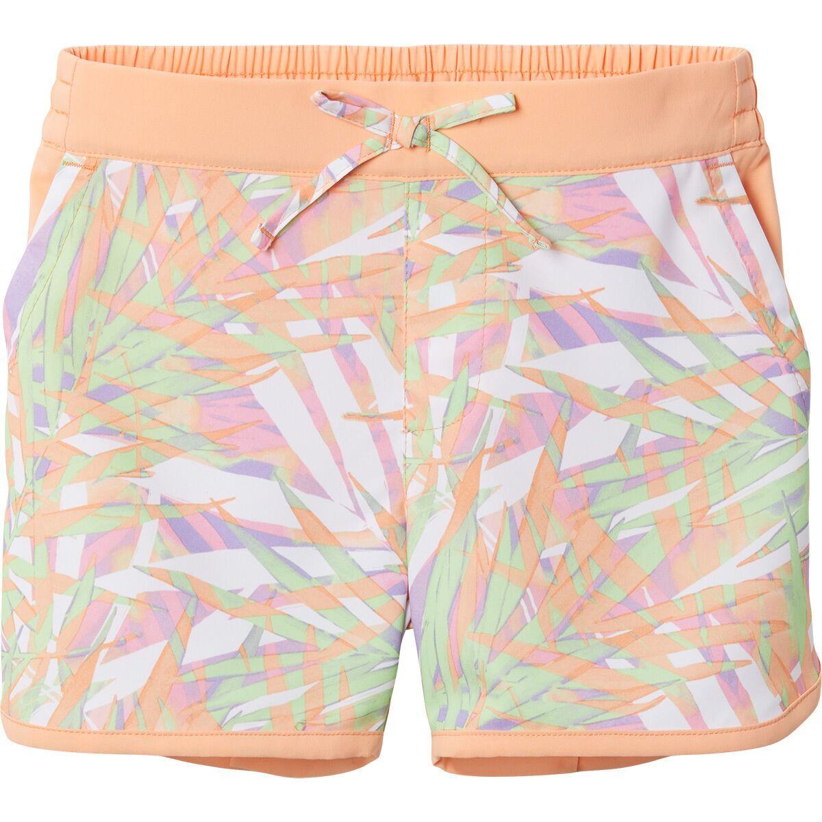 Columbia Sandy Shores Boardshort - Girls' Peach Dye Palms Tonal/Peach, XS