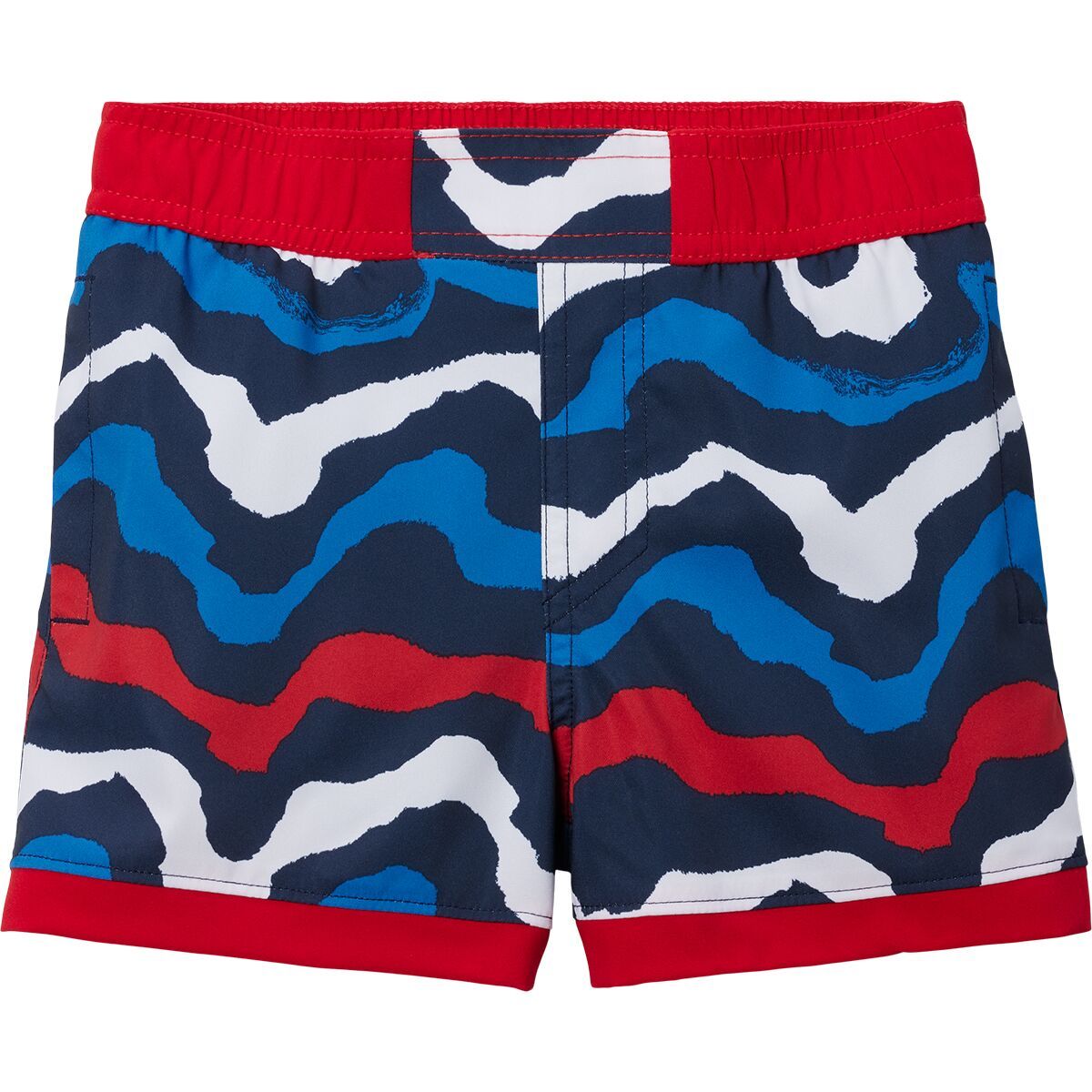 Columbia Sandy Shores Boardshort - Toddler Boys' Coll Navy Wavy/Mountain Red, 4T