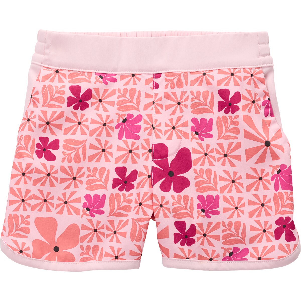 Image of Columbia Sandy Shores Board Short - Toddler Girls' Satin Pink Sunbursts/Satin Pink, 3T
