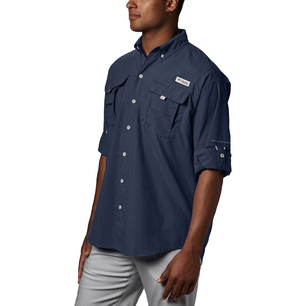 Columbia Men's PFG Bahama II Long Sleeve Fishing Shirt - UPF 30 Sun Protection, Quick-Dry Nylon, Roll-Up Sleeves - View #7