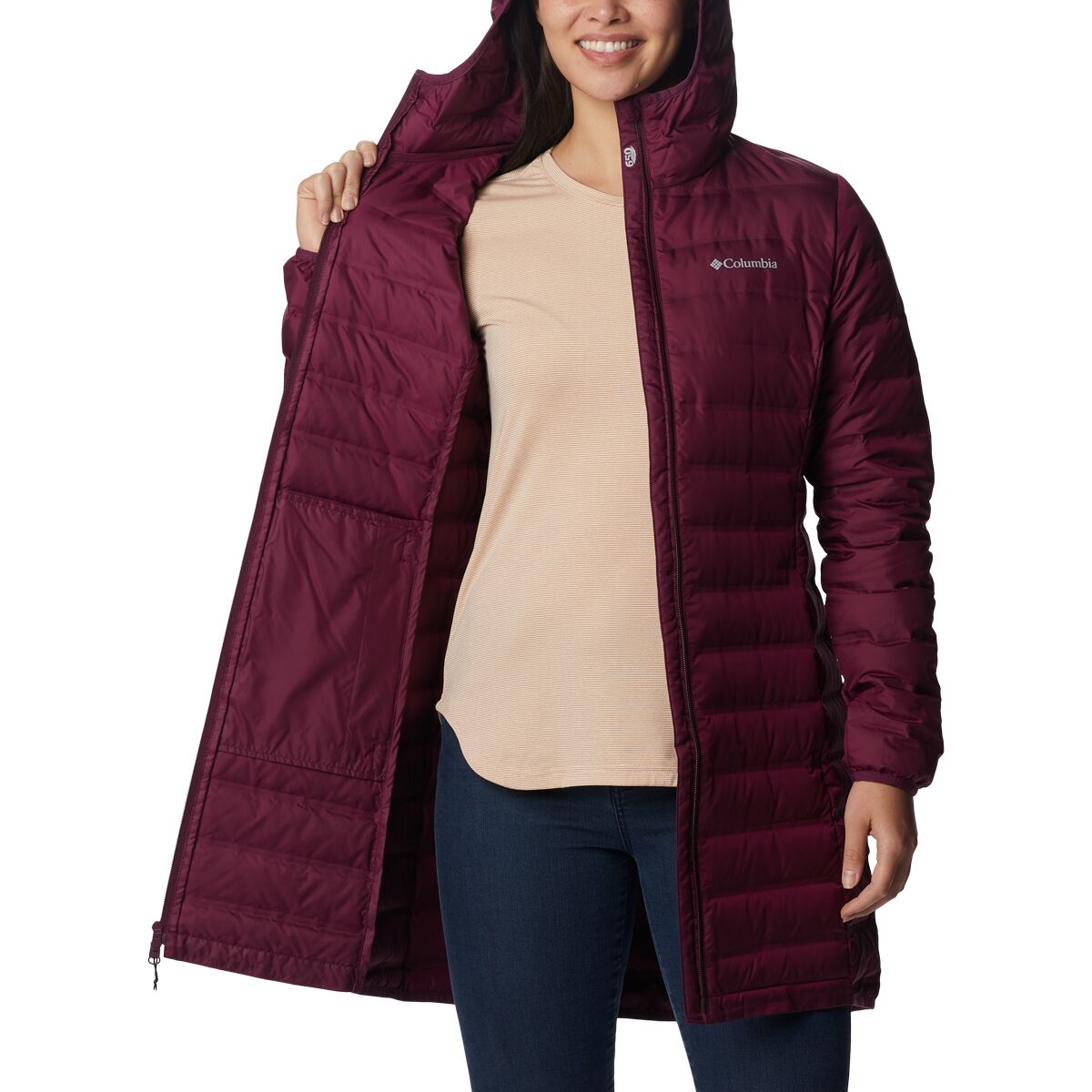 Columbia women's lake 2025 22 long hooded jacket