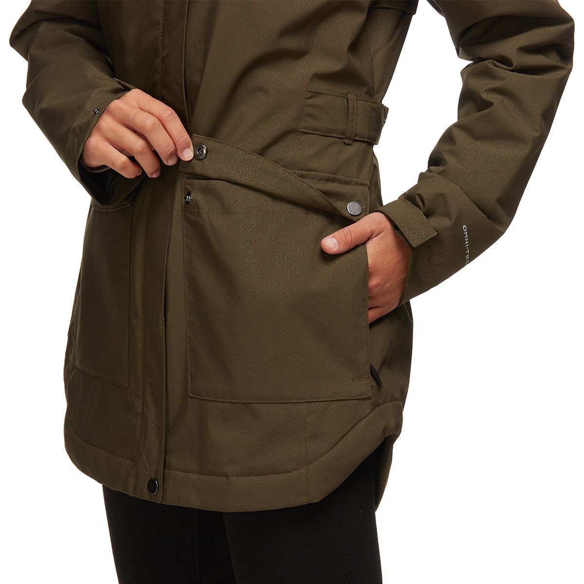 columbia women's here and there long rain jacket