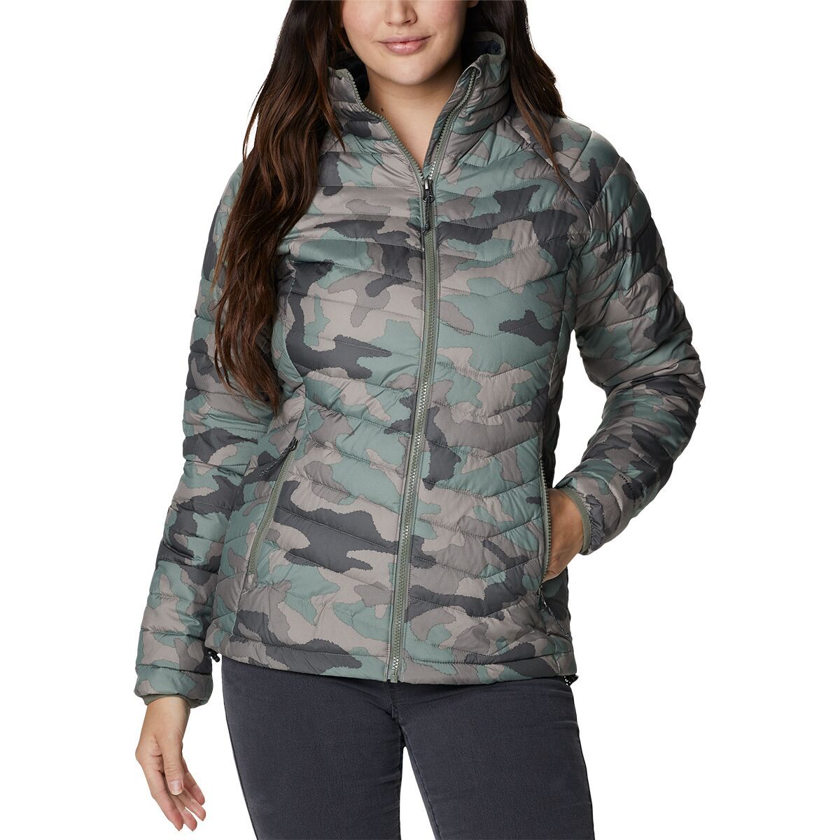 Columbia Powder Lite Insulated Jacket - Women's Cypress Trad Camo Print, 2X