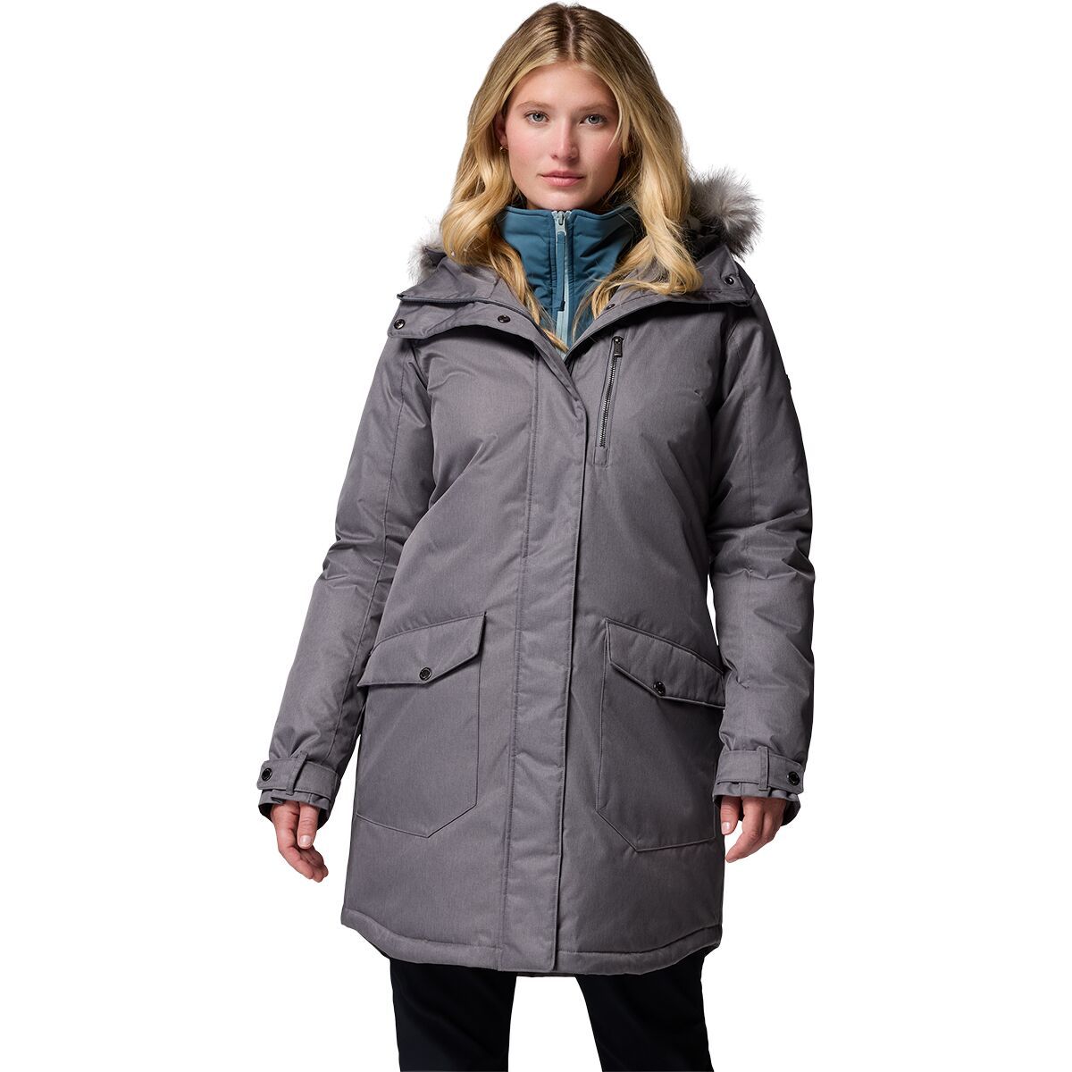 Image of Columbia Suttle Mountain Long Insulated Jacket - Women's City Grey3, XL