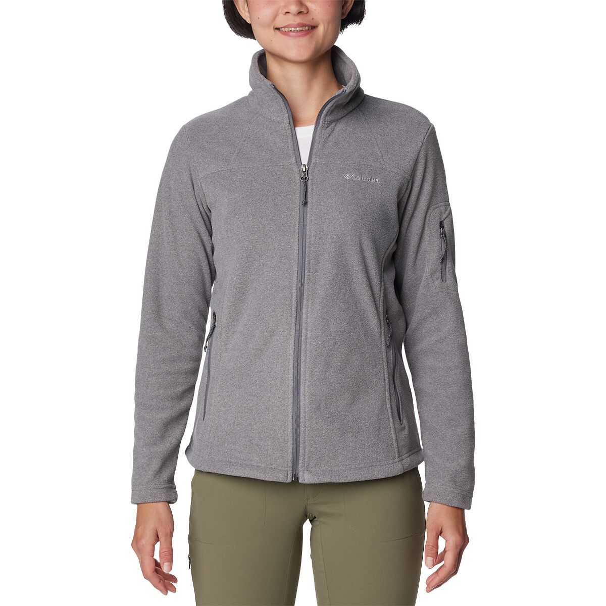 Image of Columbia Fast Trek II Fleece Jacket - Women's City Grey Heather/City Grey, L