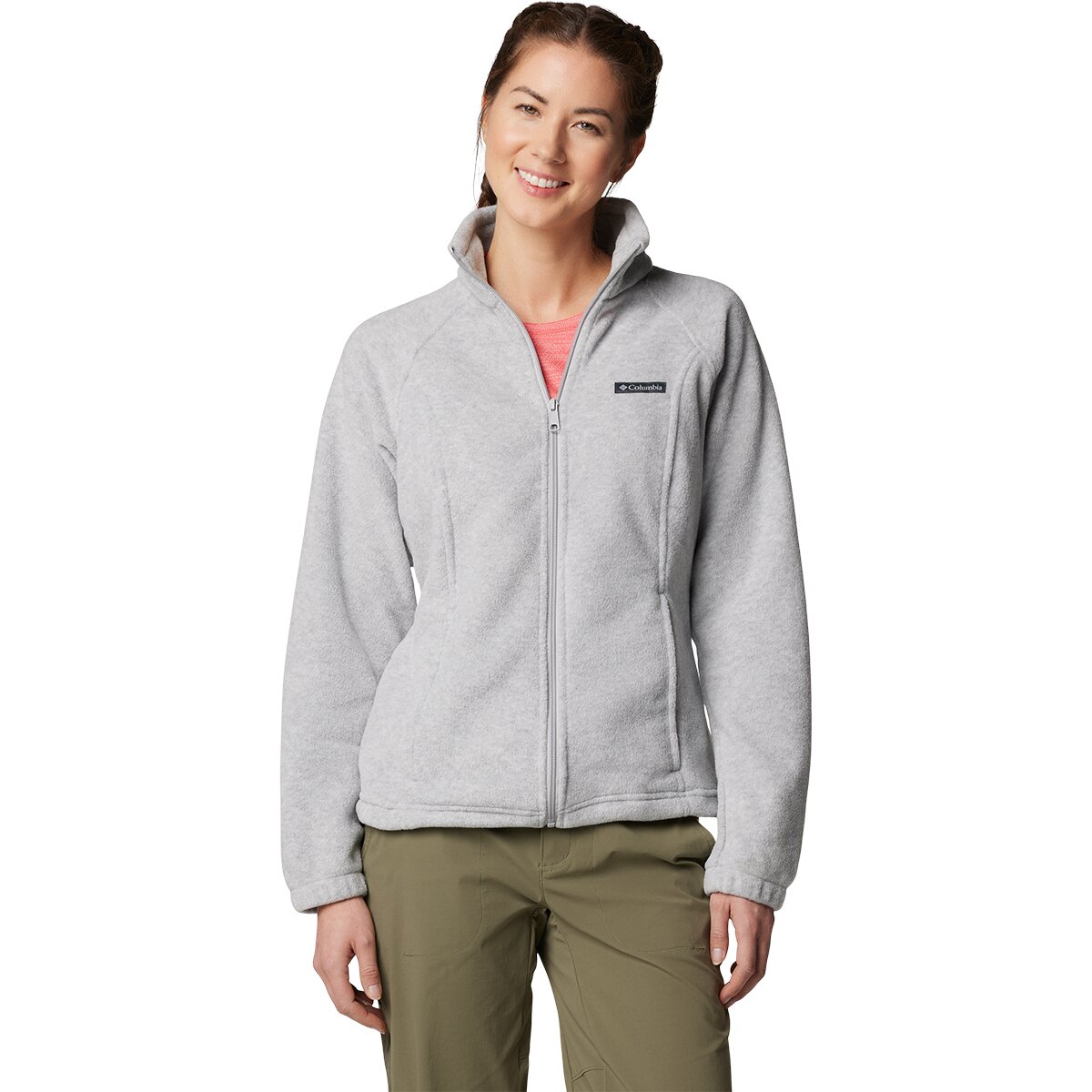 Image of Columbia Benton Springs Full-Zip Fleece Jacket - Women's Cirrus Grey Heather, XS