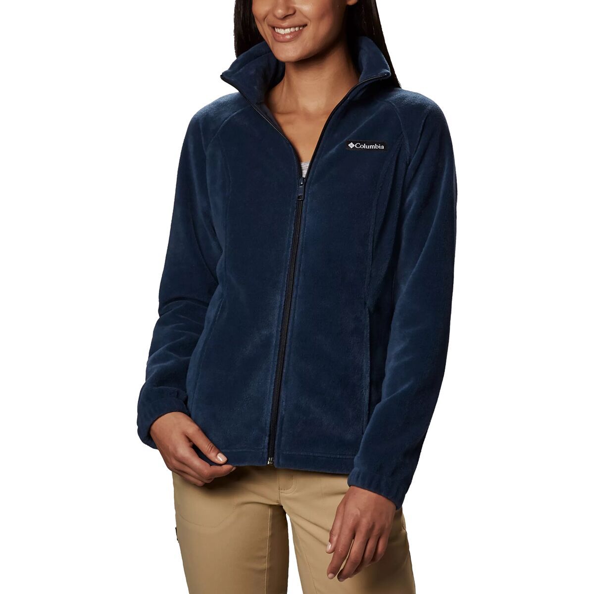 Image of Columbia Benton Springs Full-Zip Fleece Jacket - Women's Columbia Navy, M