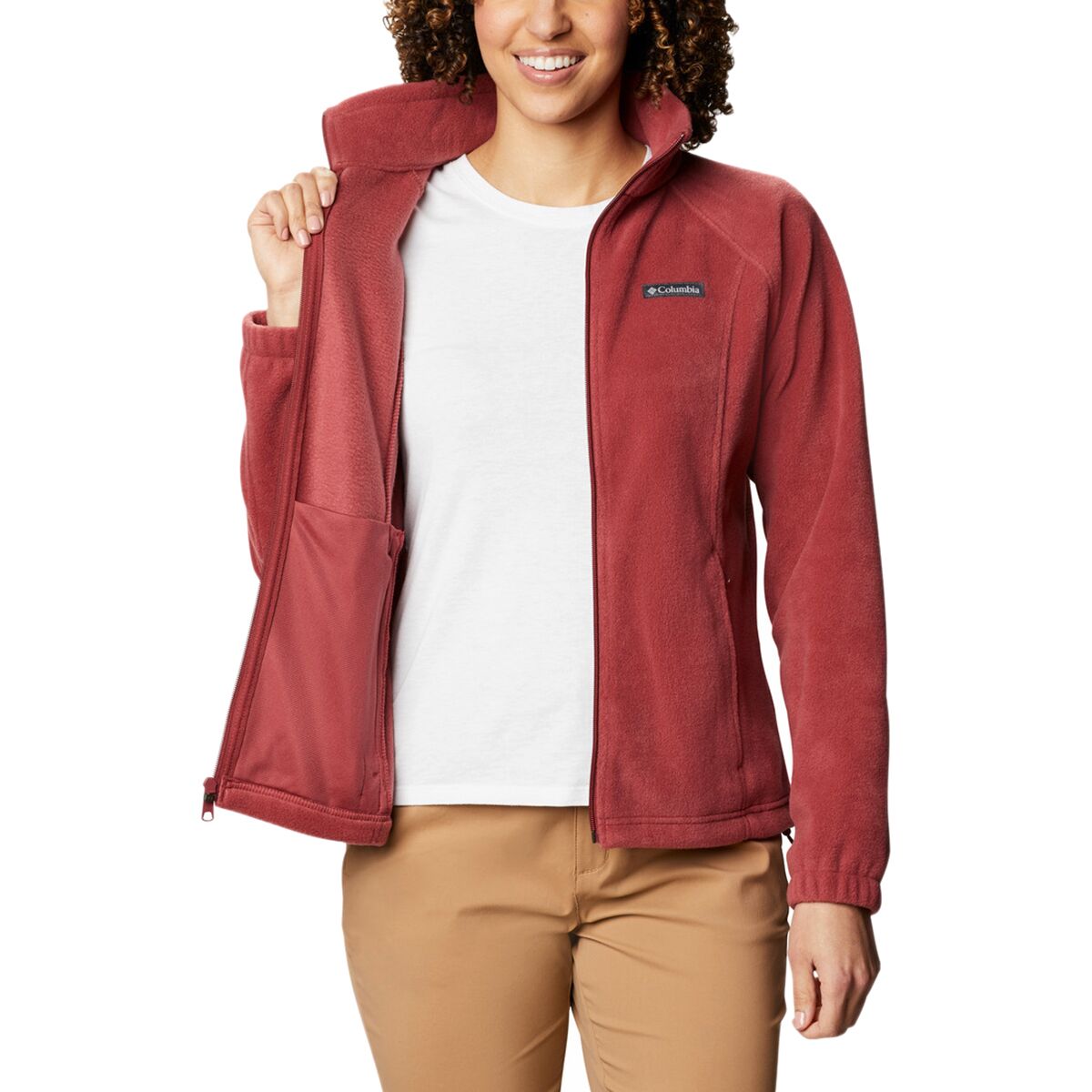 columbia red fleece jacket