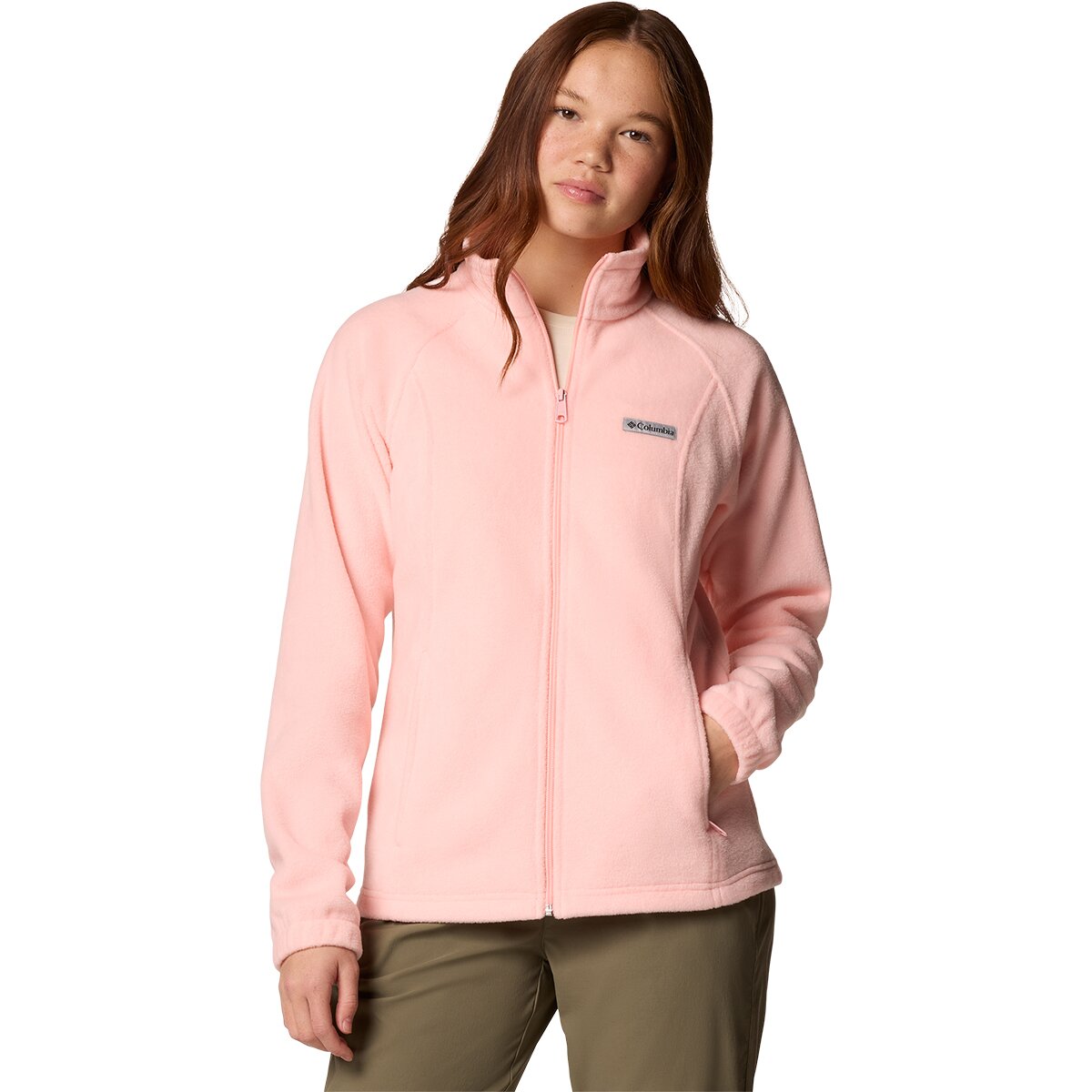 Image of Columbia Benton Springs Full-Zip Fleece Jacket - Women's Pink Sand, XL