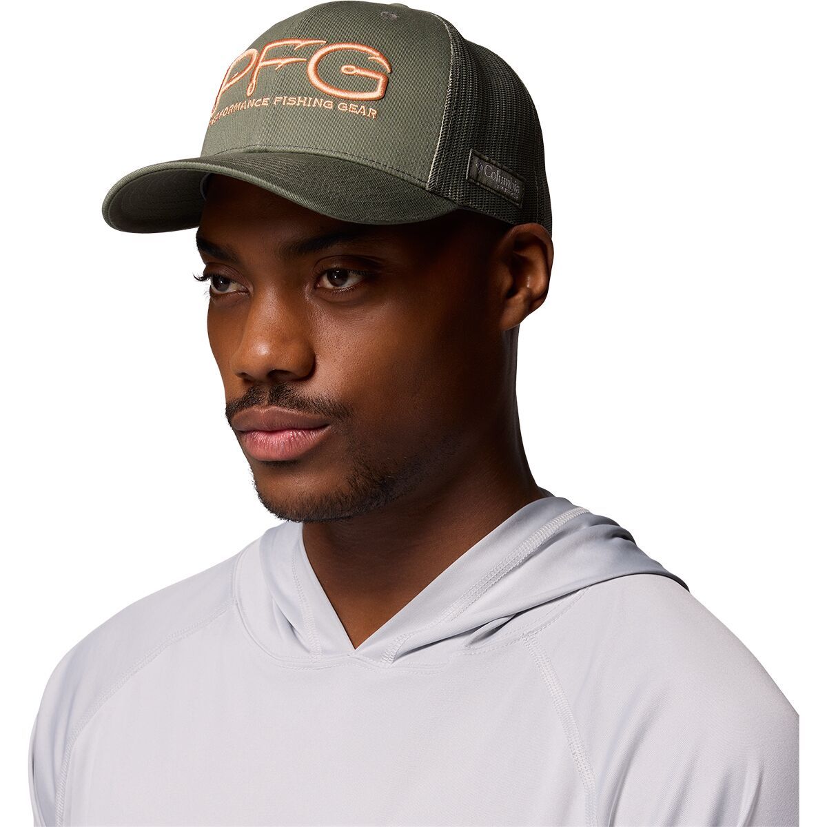 Image of Columbia PFG Mesh Hooks Snap Back Trucker Hat Cypress, One Size