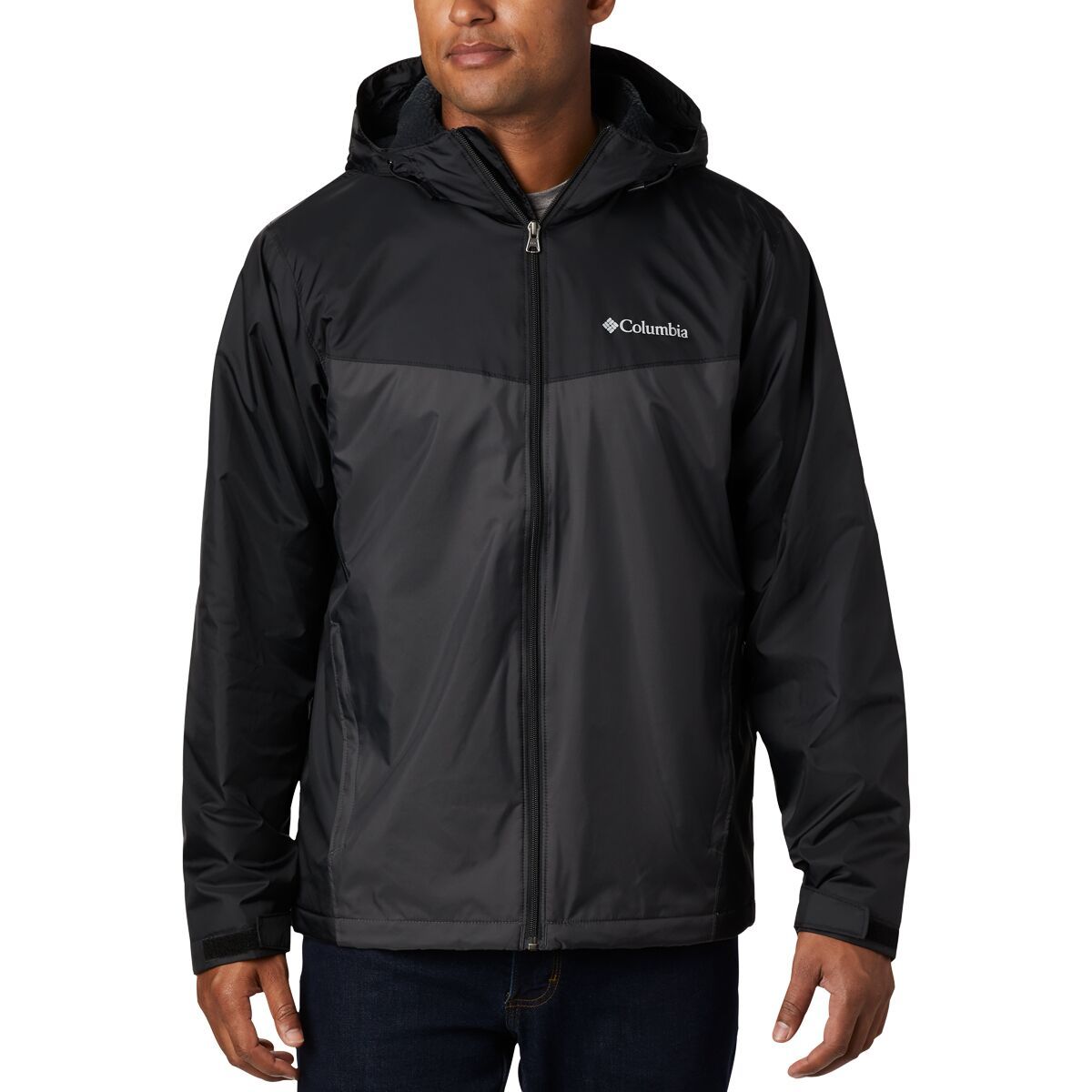 Columbia Glennaker Sherpa Lined Jacket - Men's Black/Shark, XXL