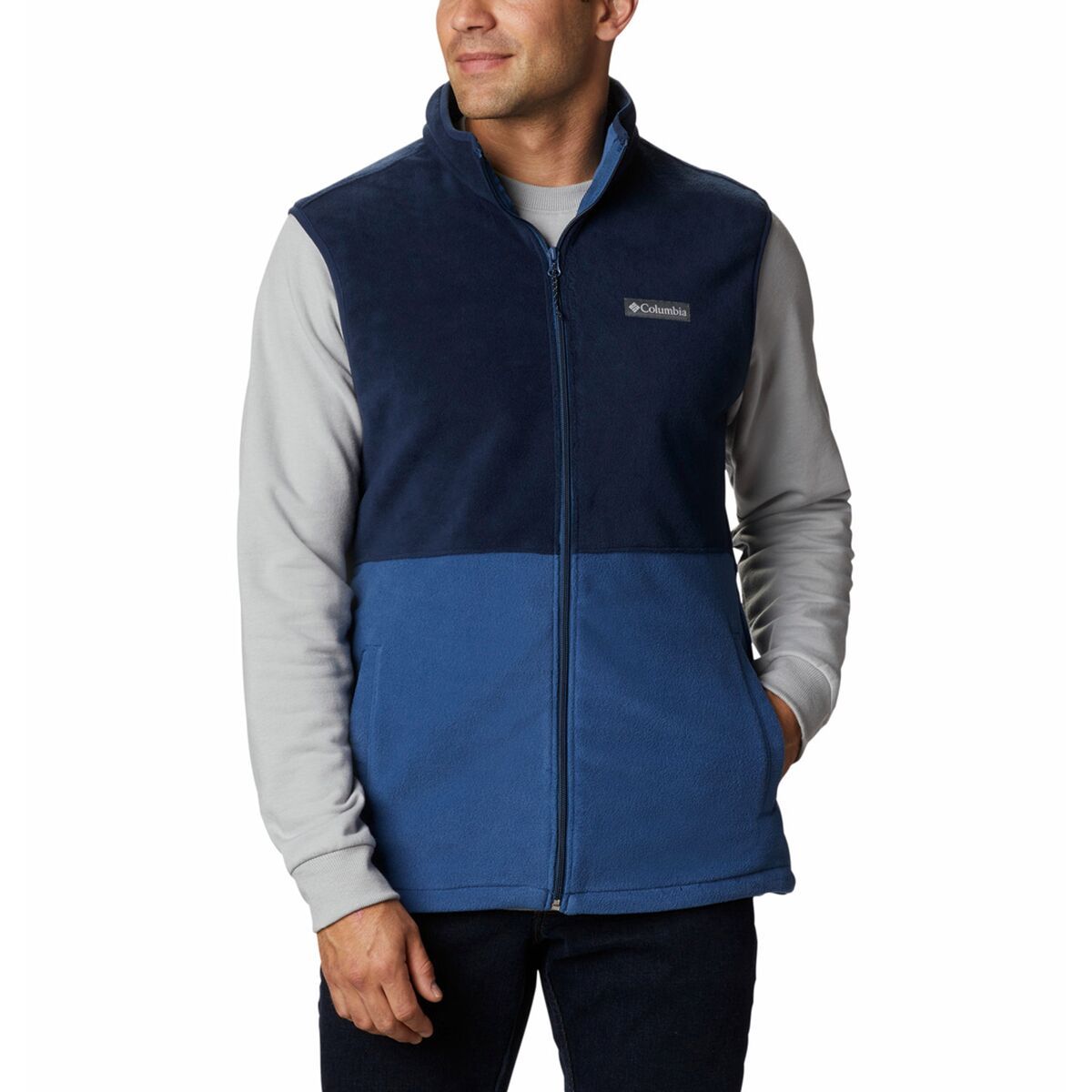 columbia navy fleece jacket
