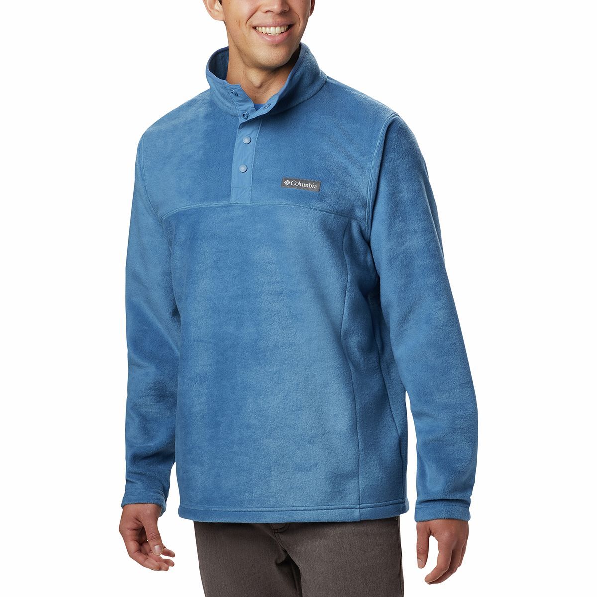 Columbia Steens Mountain 1/2-Snap Fleece Jacket - Men's Scout Blue, S
