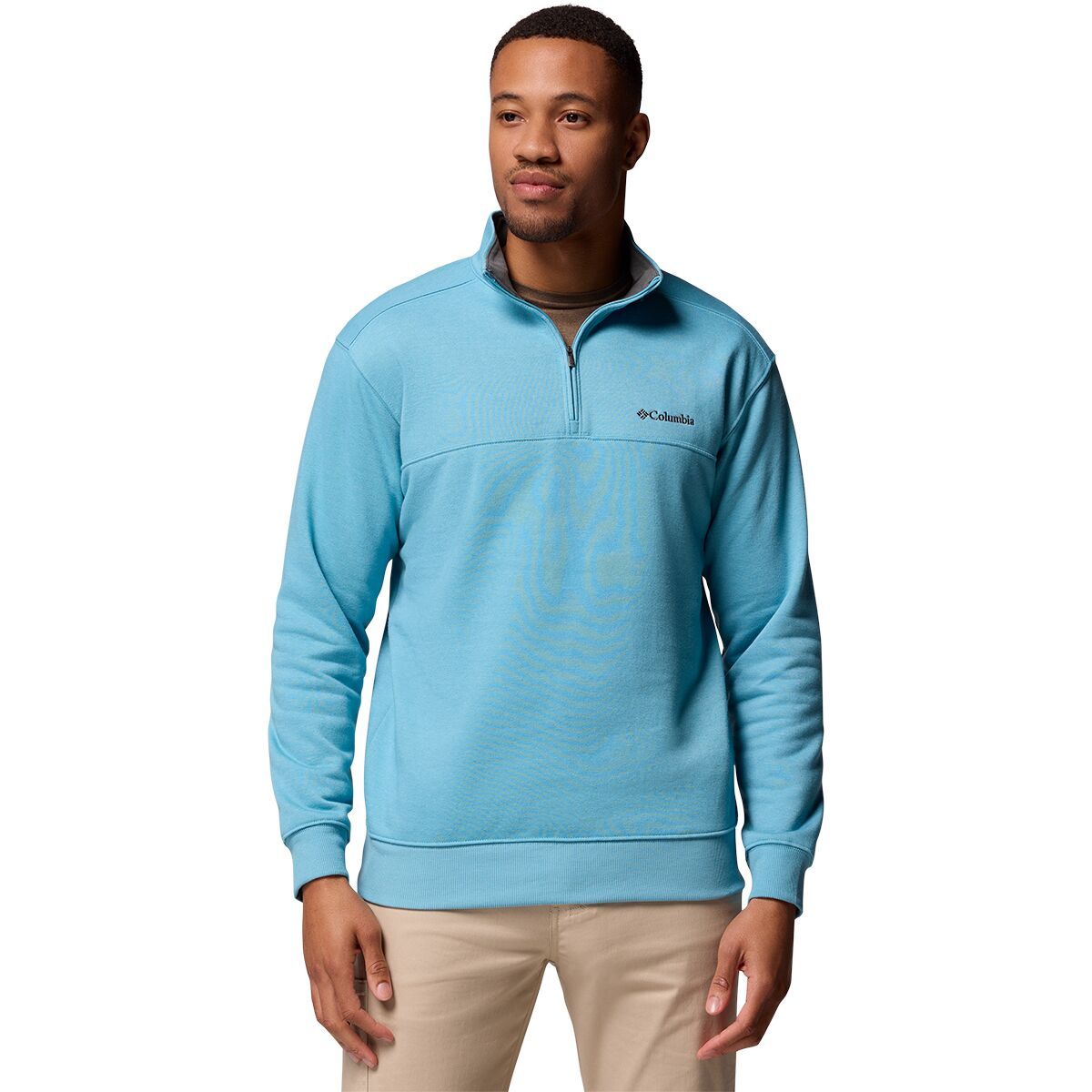 Image of Columbia Hart Mountain II 1/2-Zip Fleece Jacket - Men's Vintage Blue Heather, S