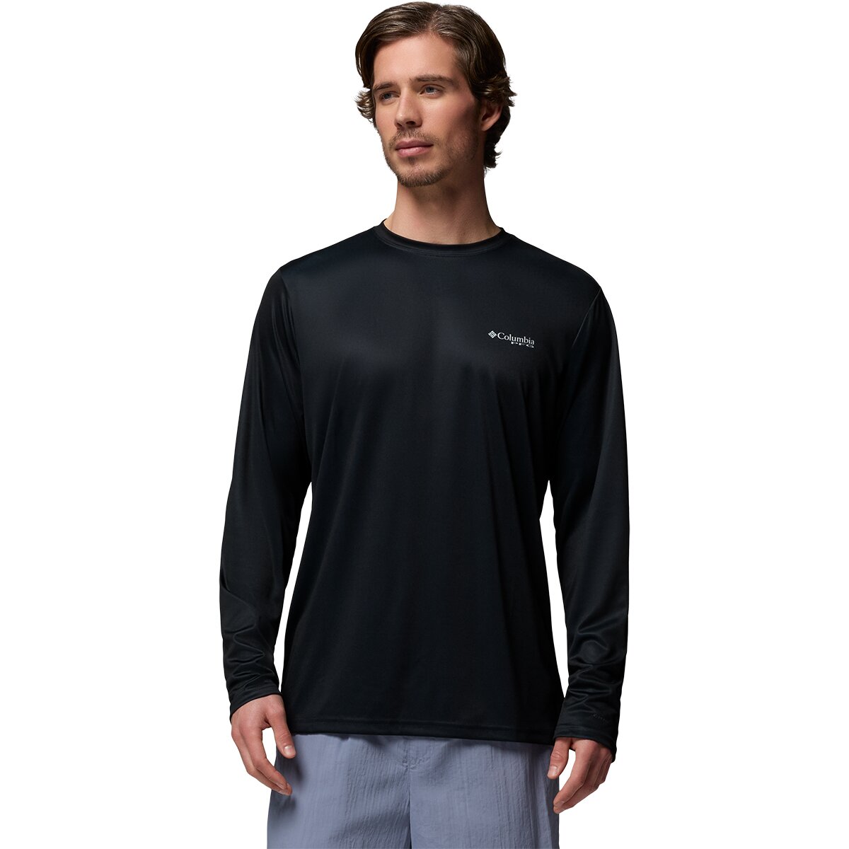 Image of Columbia Terminal Tackle PFG Fish Flag Shirt - Men's Black, XS