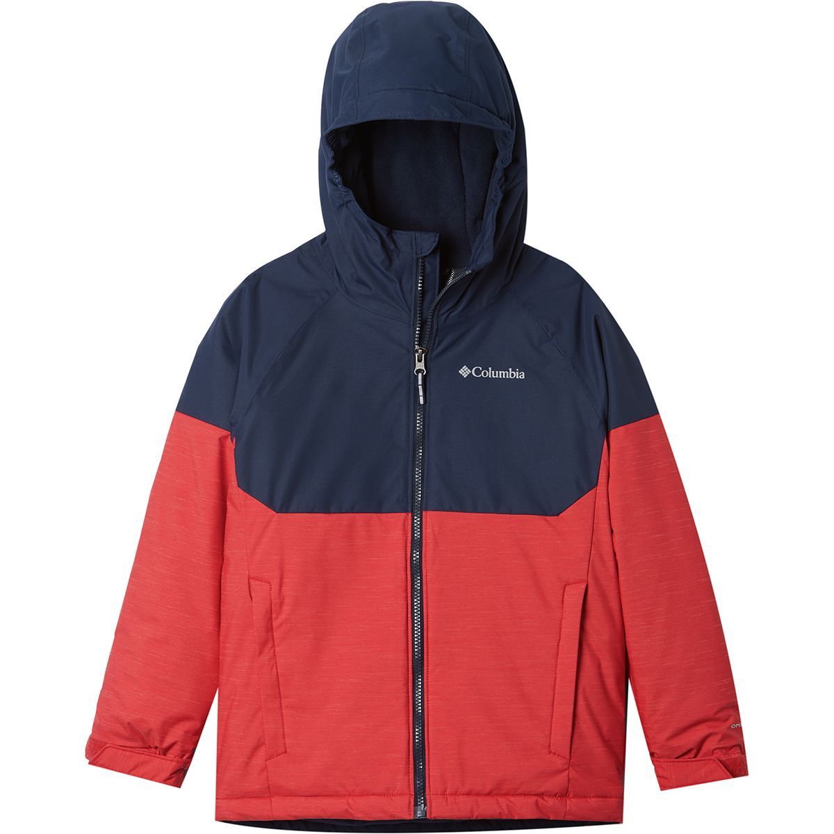 Columbia Alpine Action II Jacket - Boys' Mountain Red Heather/Collegiate Navy, S