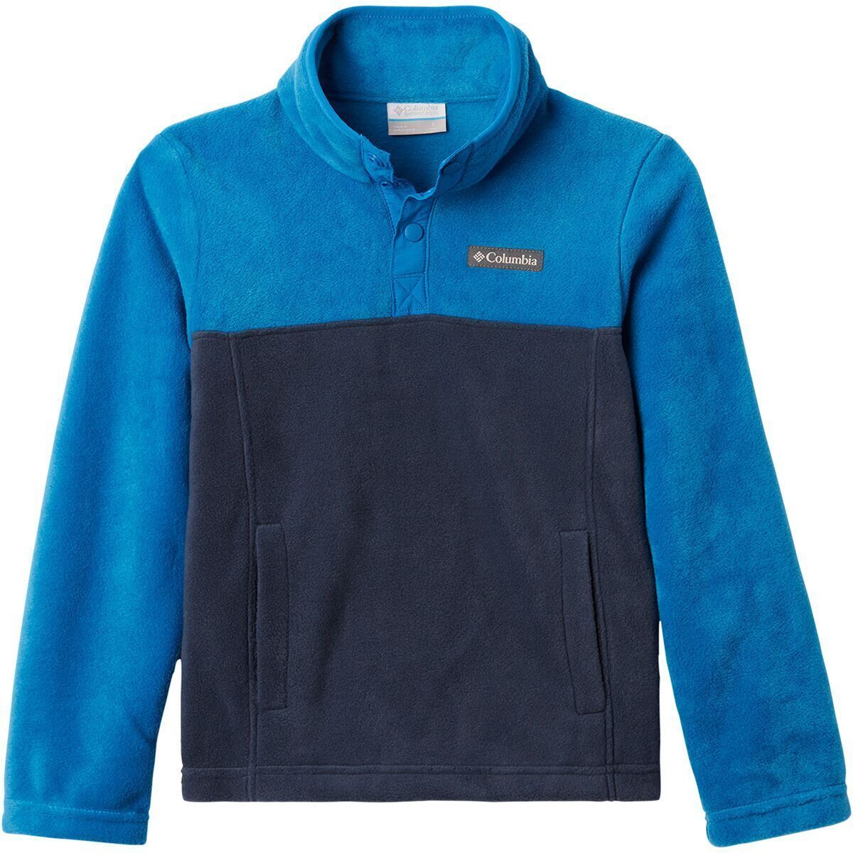 Columbia Steens Mountain 1/4-Snap Fleece Pullover - Boys' Collegiate Navy/Bright Indigo, XL