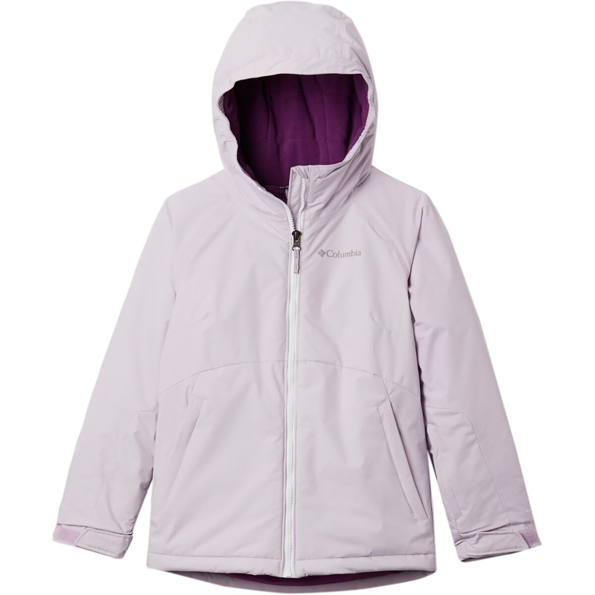 Columbia Alpine Action II Jacket - Girls' Pale Lilac Heather/Pale Lilac/White