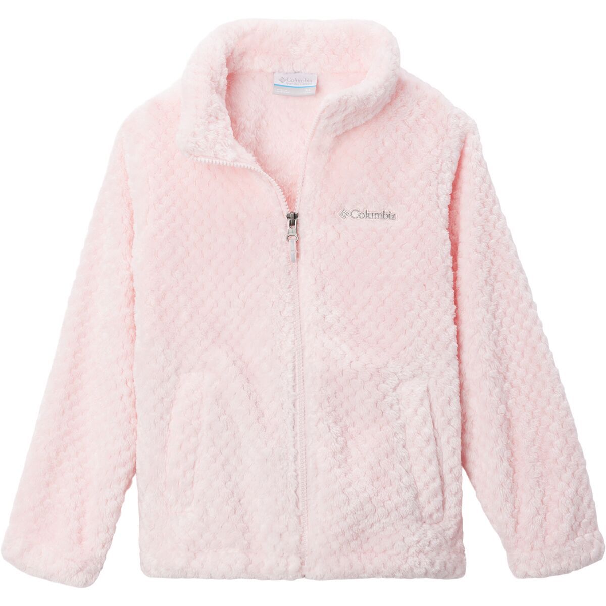 Image of Columbia Fire Side Sherpa Hybrid Full-Zip Fleece Jacket - Girls' Satin Pink, M