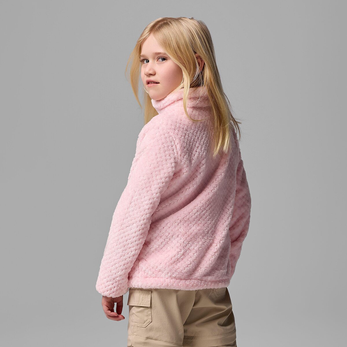 Columbia Fire Side Sherpa Hybrid Full-Zip Fleece Jacket - Girls