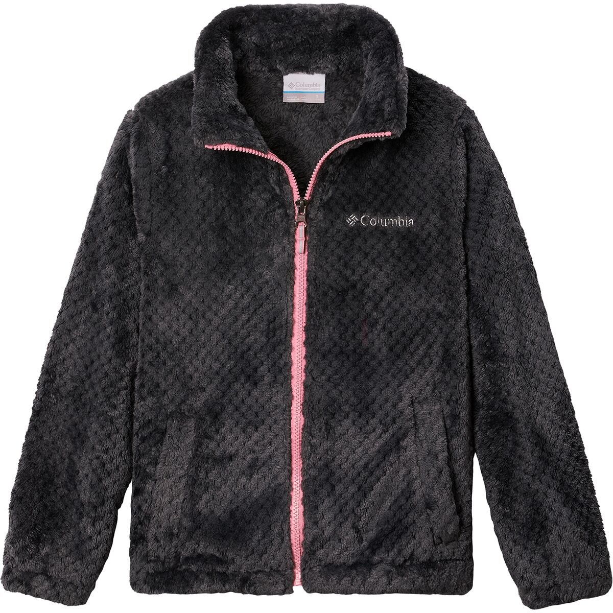 Image of Columbia Fire Side Sherpa Hybrid Full-Zip Fleece Jacket - Girls' Shark2, XS
