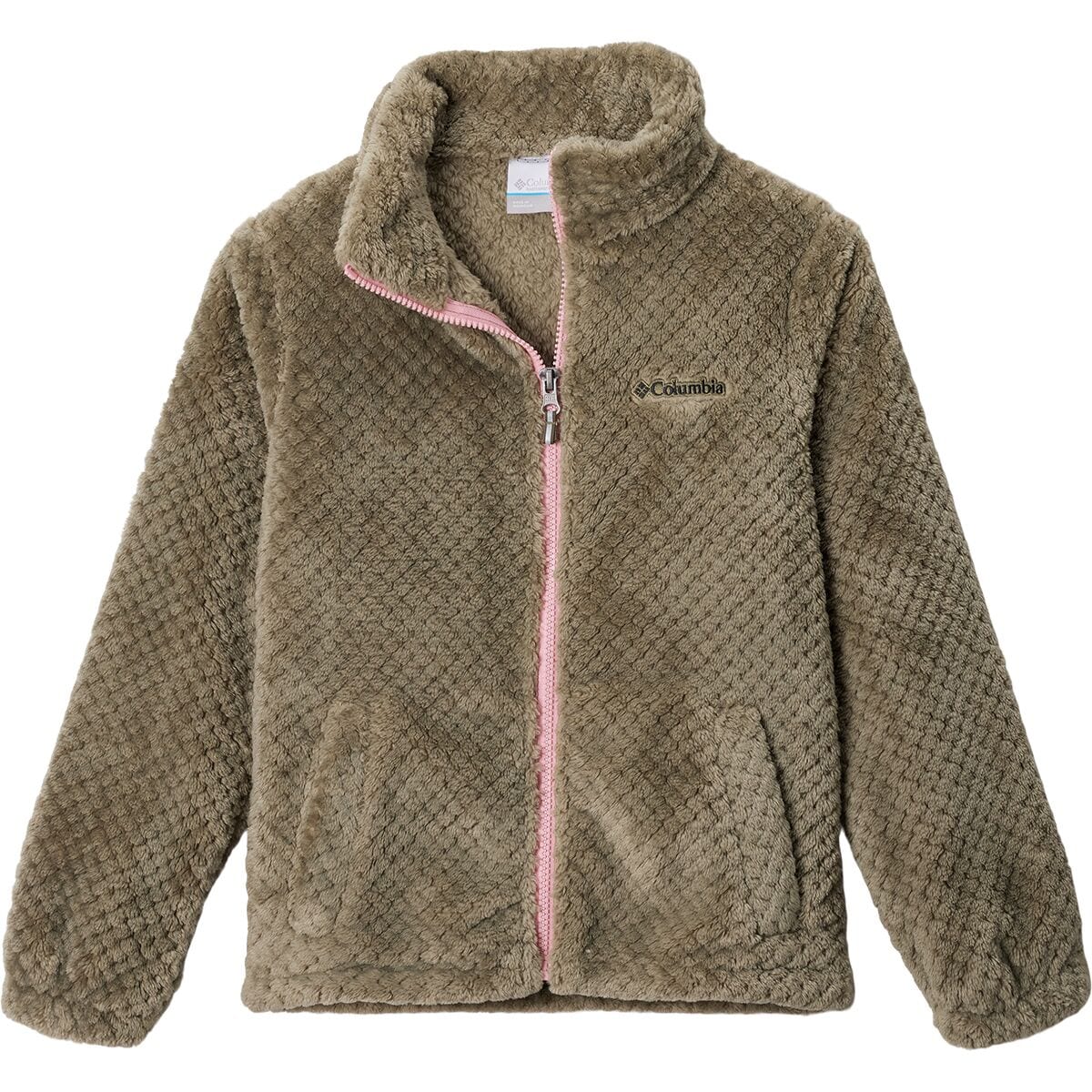 Fire Side Sherpa Hybrid Full-Zip Fleece Jacket - Girls