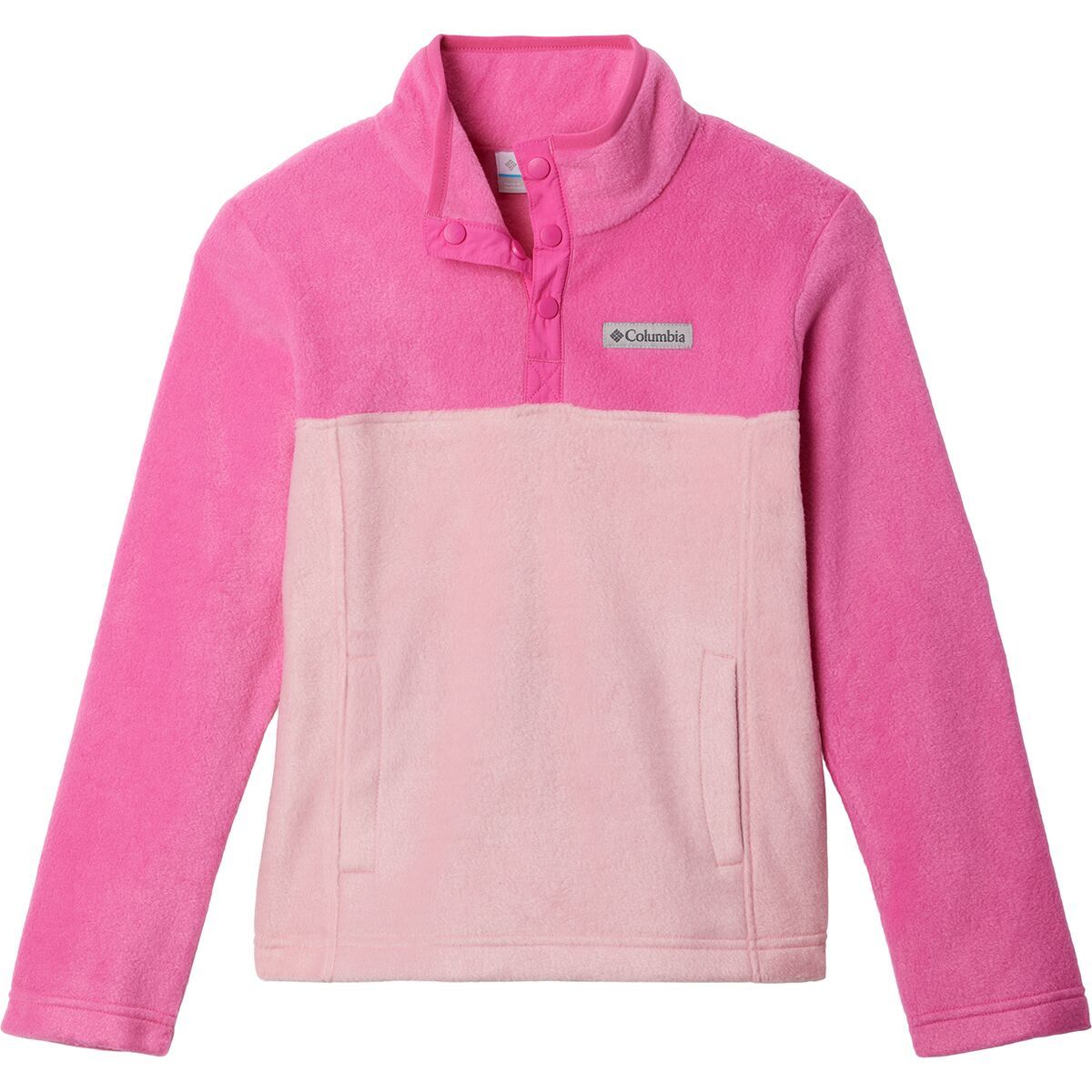 Columbia Steens Mountain 1/4-Snap Fleece Pullover - Girls' Pink Orchid/Pink Ice, L