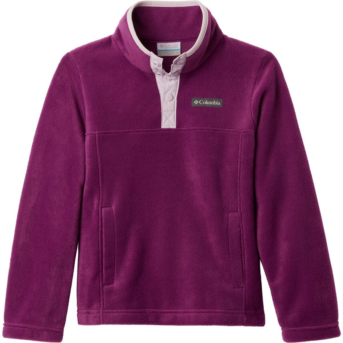 Columbia Steens Mountain 1/4-Snap Fleece Pullover - Girls' Plum, XL