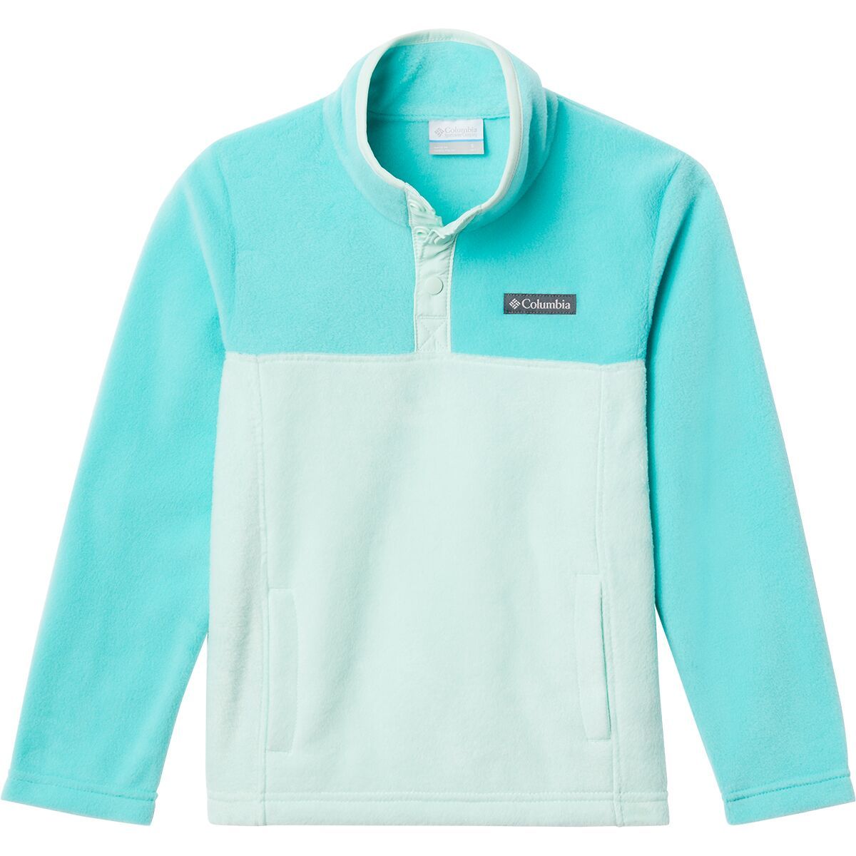 Columbia Steens Mountain 1/4-Snap Fleece Pullover - Girls' Sea Ice/Dolphin, XL