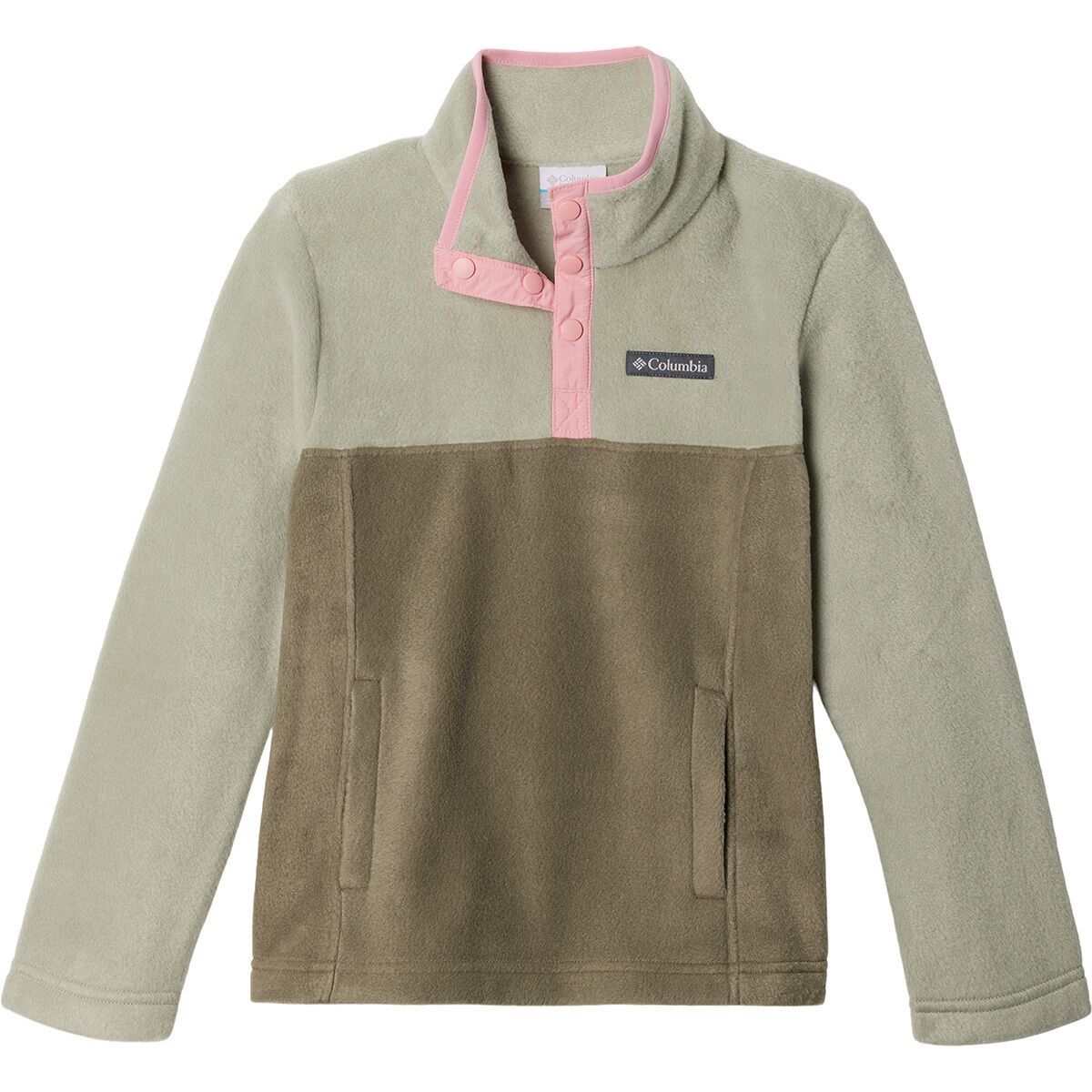 Columbia Steens Mountain 1/4-Snap Fleece Pullover - Girls' Stone Green/Safari, M