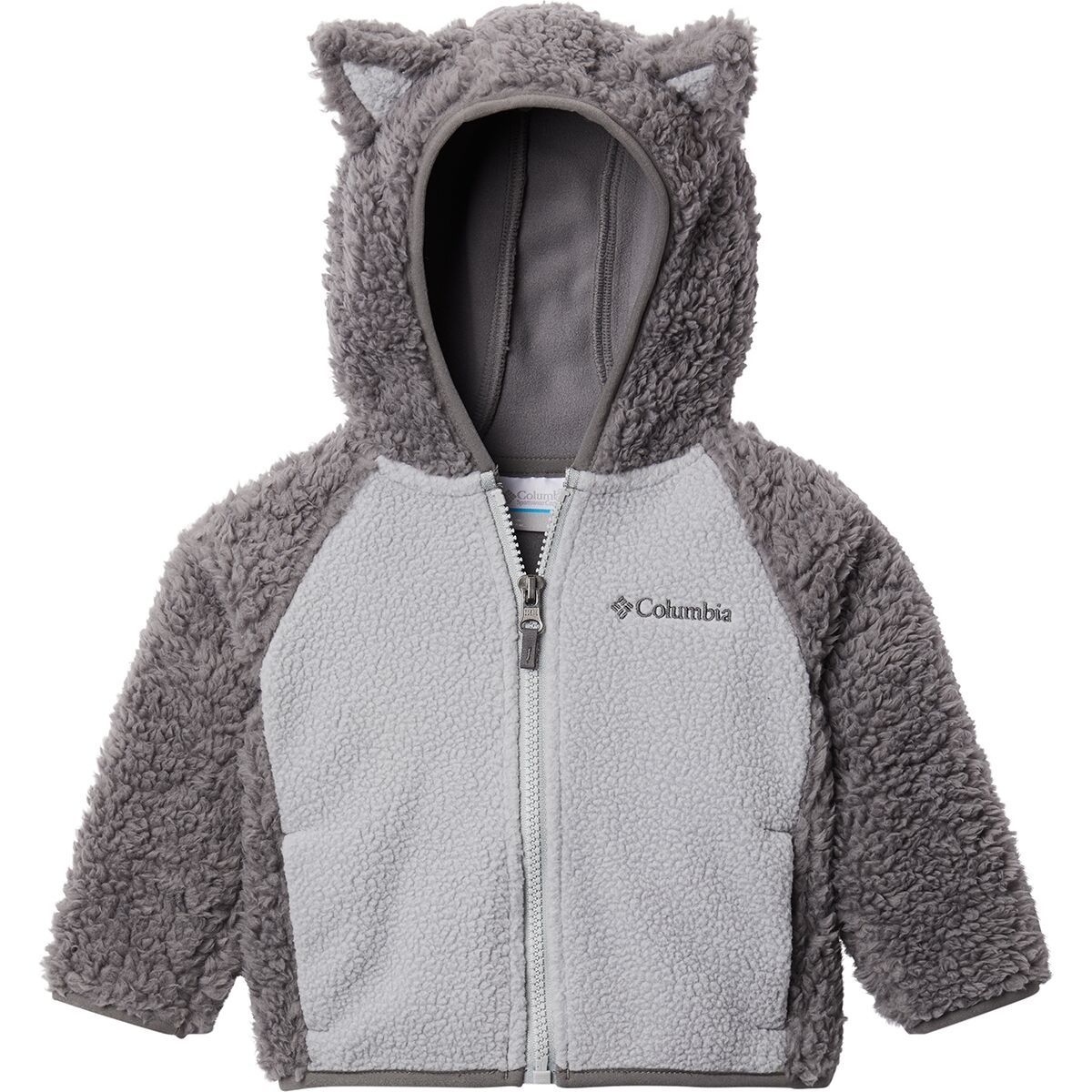 Image of Columbia Foxy Baby Sherpa Full-Zip Fleece Jacket - Toddler Boys' City Grey/Columbia Grey, 2T