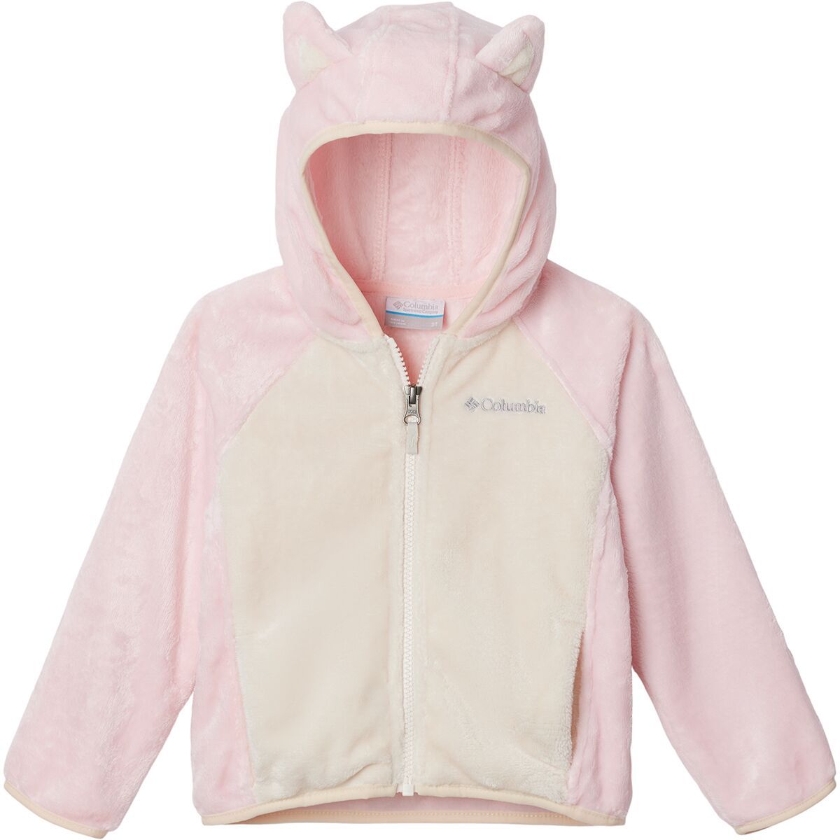 Image of Columbia Foxy Baby Sherpa Full-Zip Fleece Jacket - Toddler Boys' Satin Pink/Chalk, 2T
