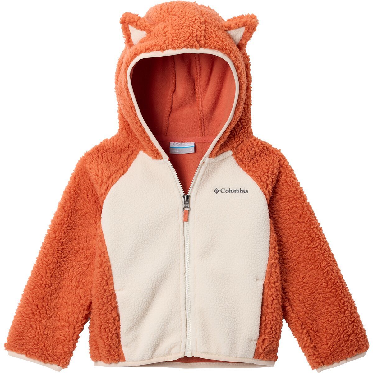 Image of Columbia Foxy Baby Sherpa Full-Zip Fleece Jacket - Toddler Boys' Tuscan/Chalk, 4T