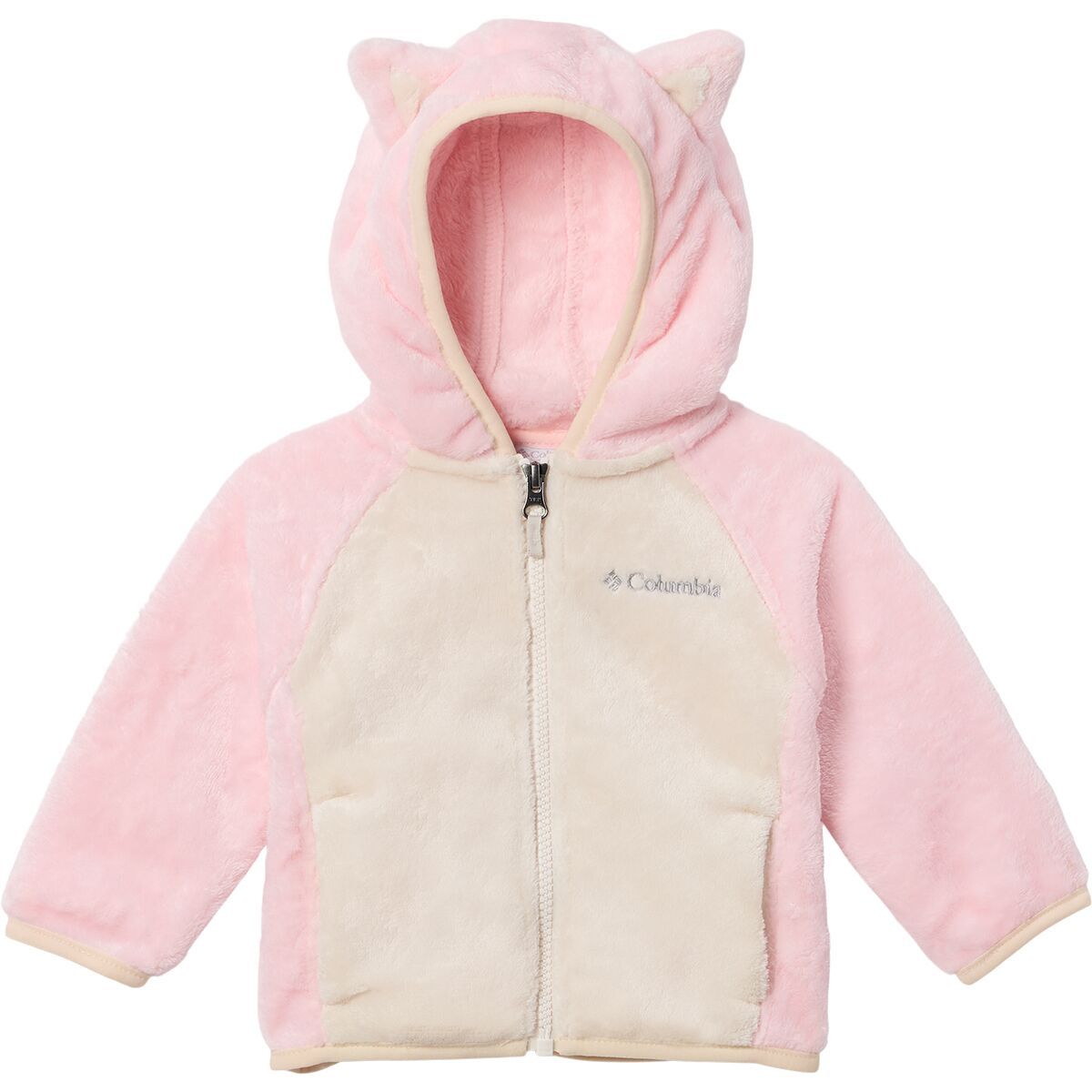 Columbia Foxy Baby Sherpa Full-Zip Fleece Jacket - Infant Boys' Satin Pink/Chalk, 3/6M