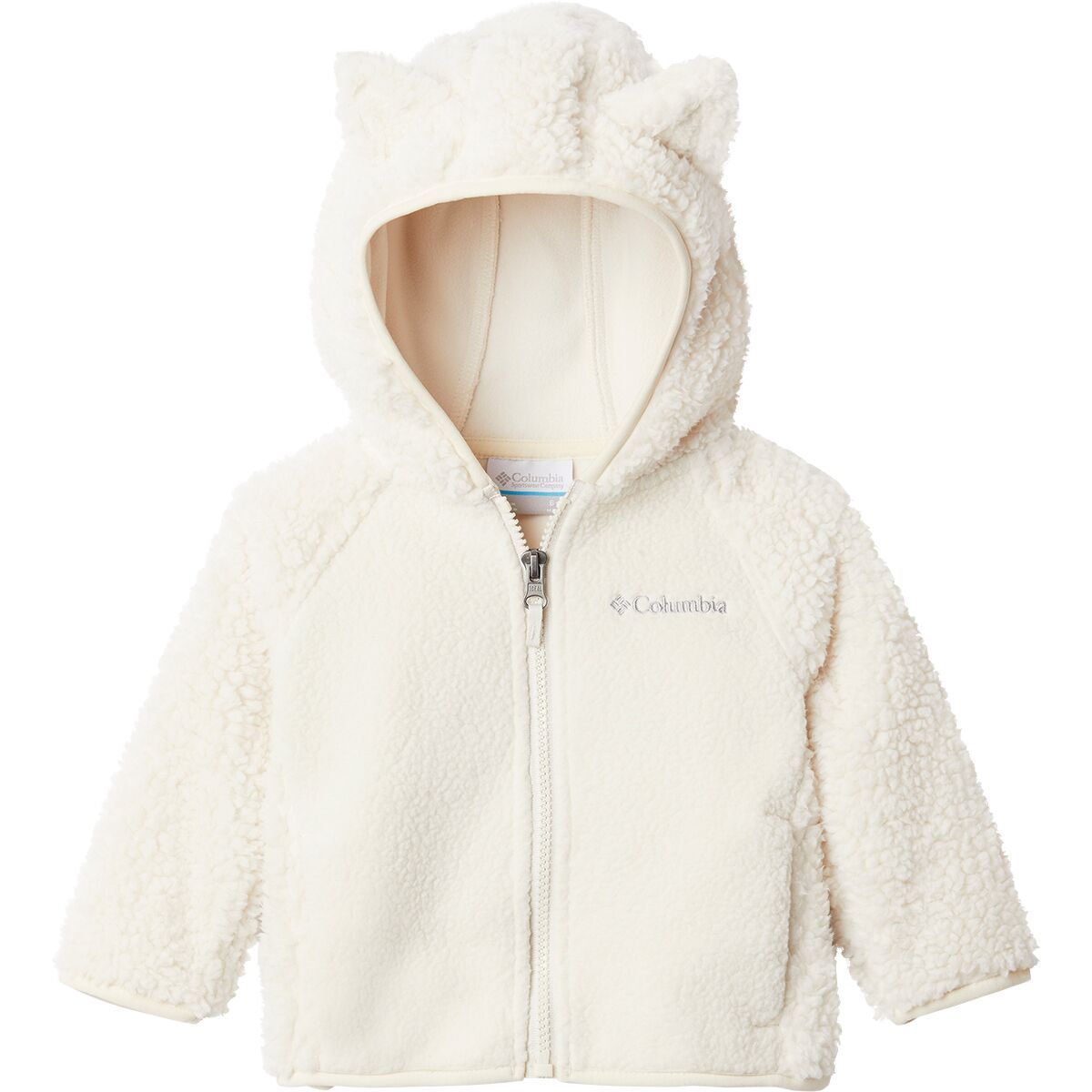 Columbia Foxy Baby Sherpa Full-Zip Fleece Jacket - Infant Girls' Chalk, 12/18M