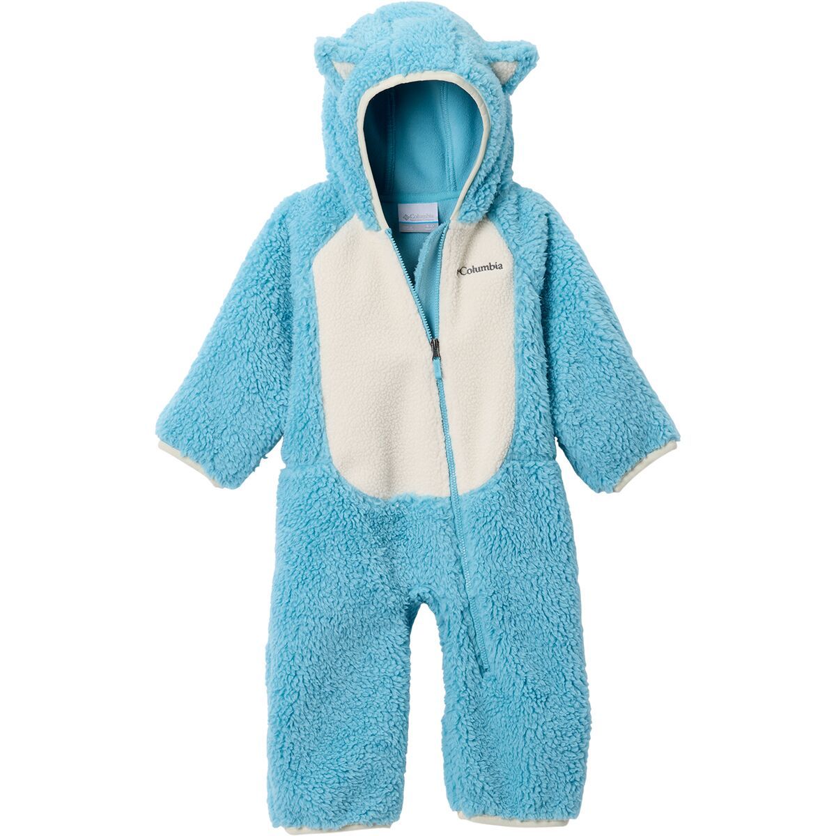 Image of Columbia Foxy Baby Sherpa Bunting - Infants' Vintage Blue/Chalk, 12/18M