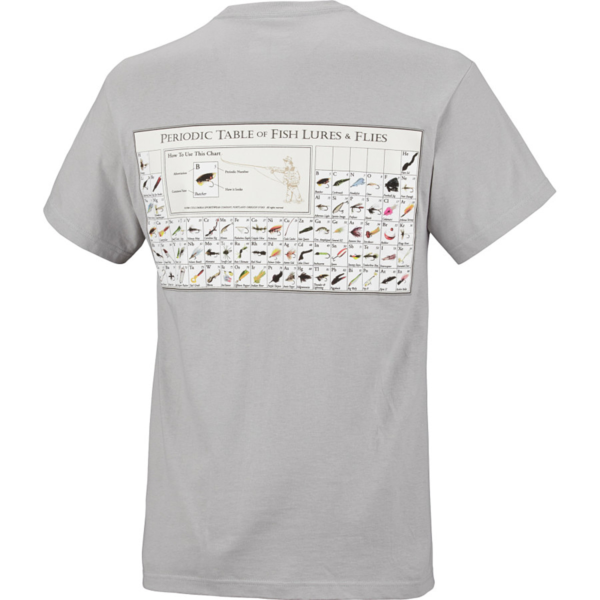 columbia periodic table of fishing lures Columbia Periodic Chart T-Shirt - Short-Sleeve - Men's
